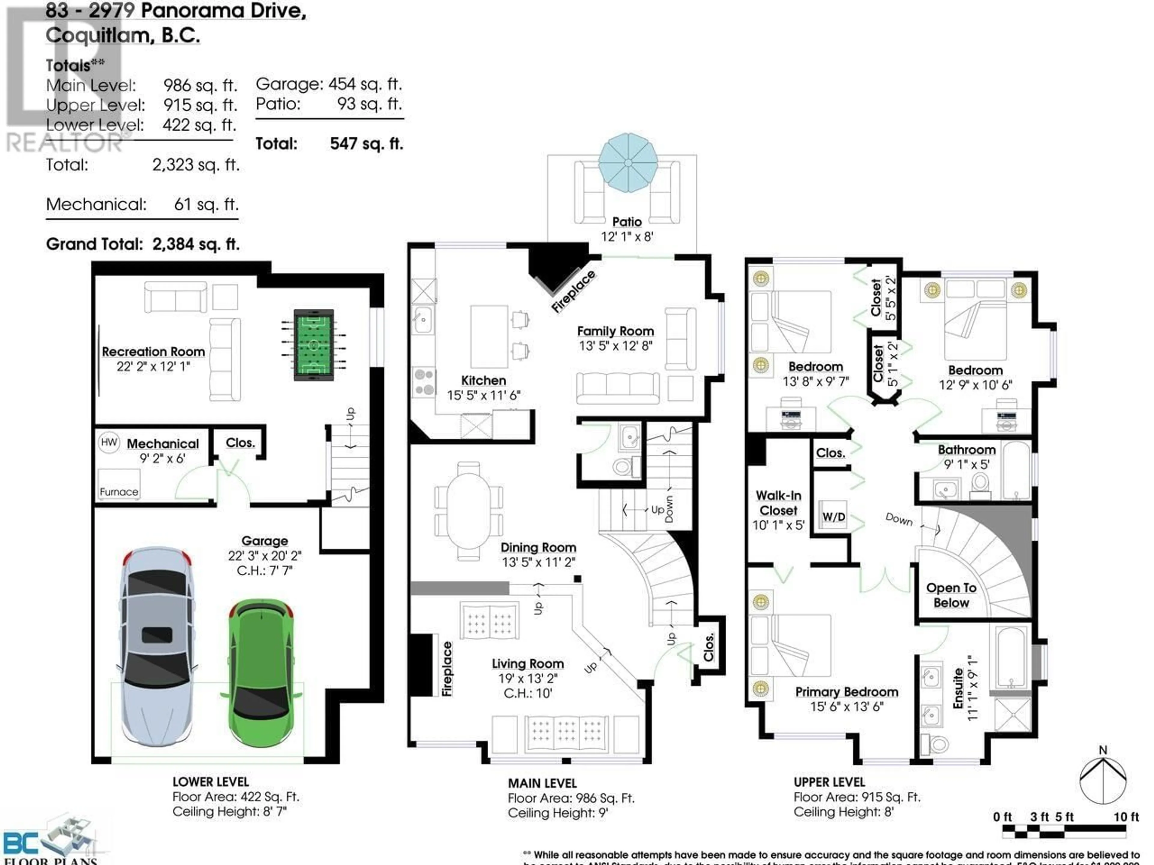 Floor plan for 83 2979 PANORAMA DRIVE, Coquitlam British Columbia V3E2W8