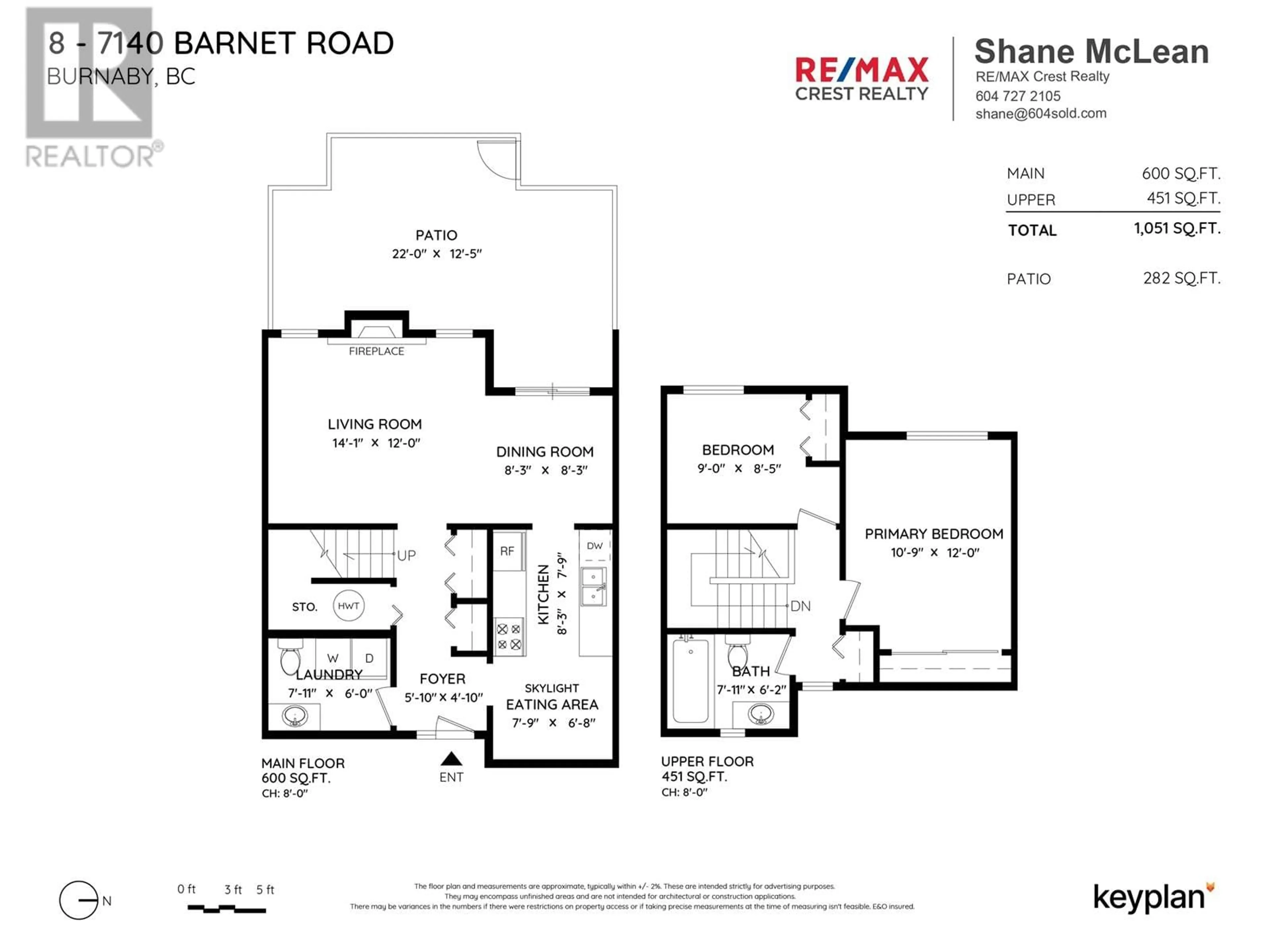 Floor plan for 8 7140 BARNET ROAD, Burnaby British Columbia V5A4S5