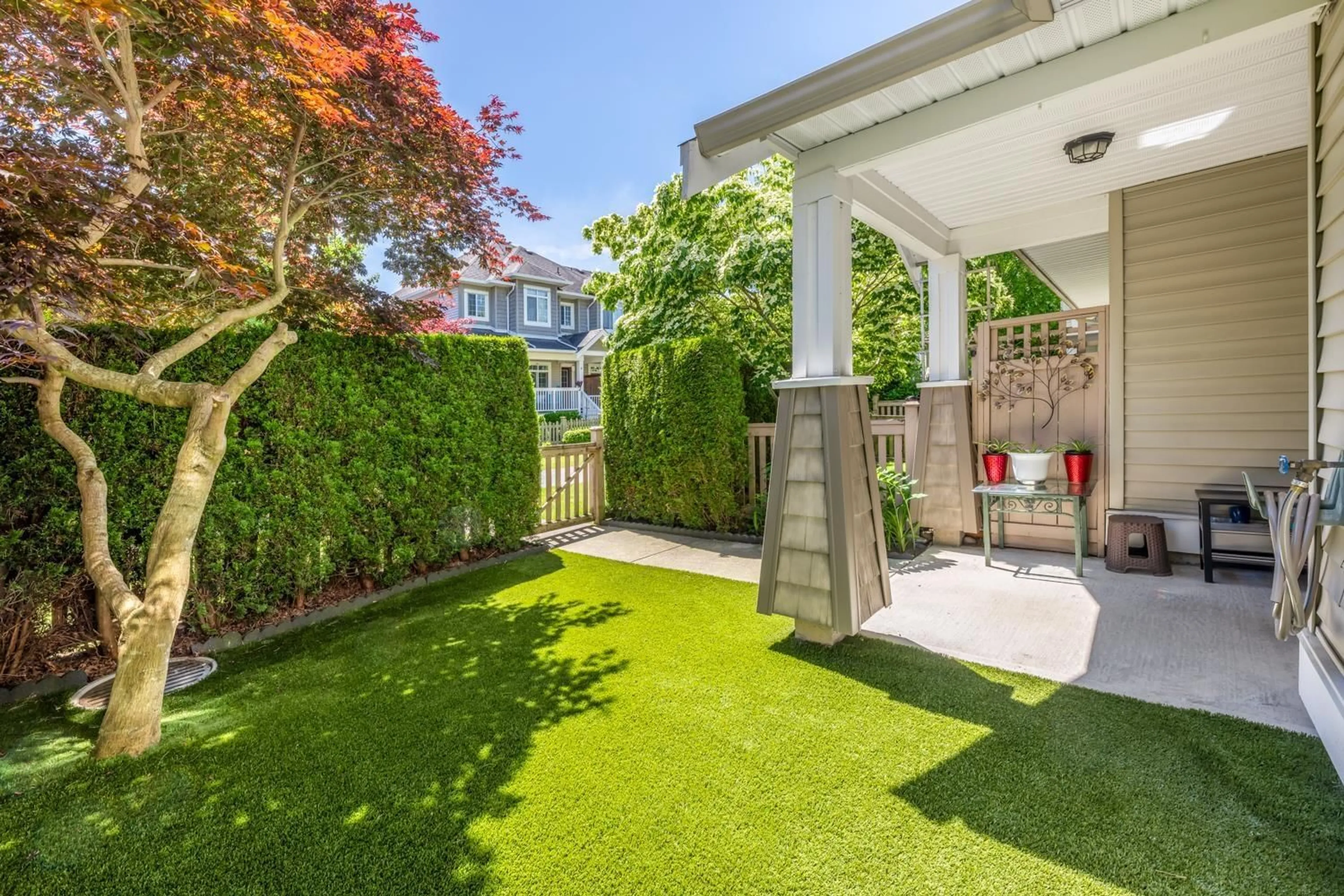 Patio, the fenced backyard for 35 19330 69 AVENUE, Surrey British Columbia V4N0Z2