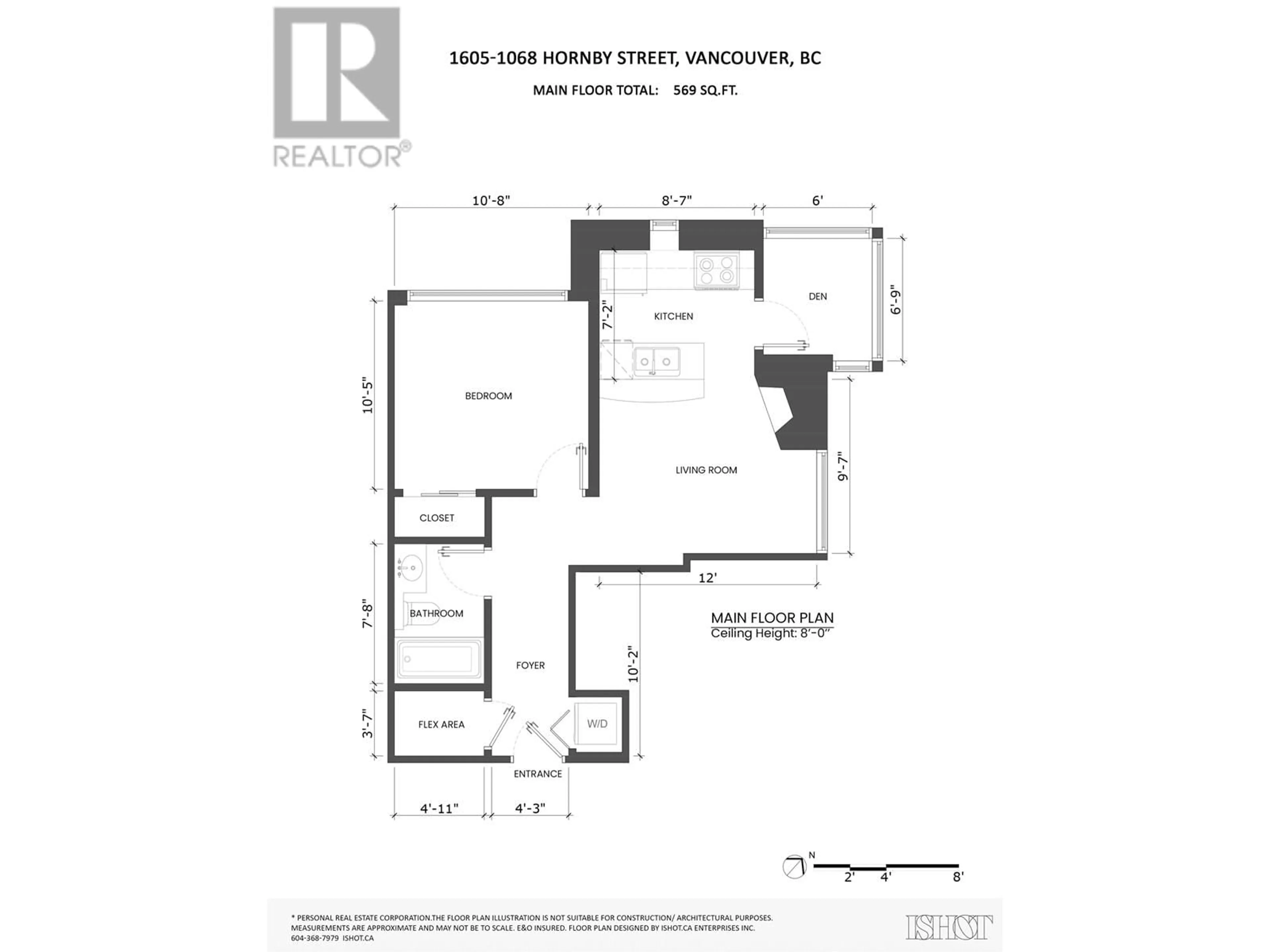 Floor plan for 1605 1068 HORNBY STREET, Vancouver British Columbia V6Z1V6