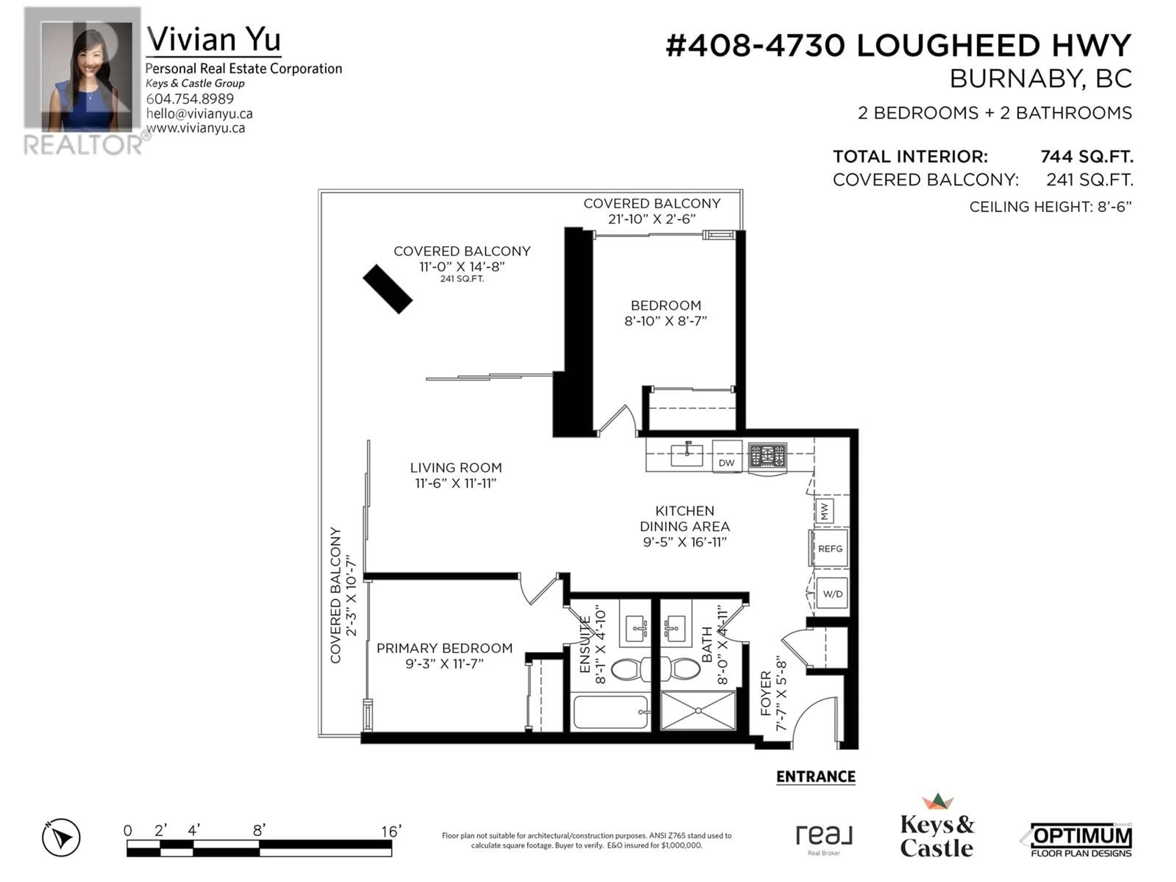 Floor plan for 408 4730 LOUGHEED HIGHWAY, Burnaby British Columbia V5C0M9