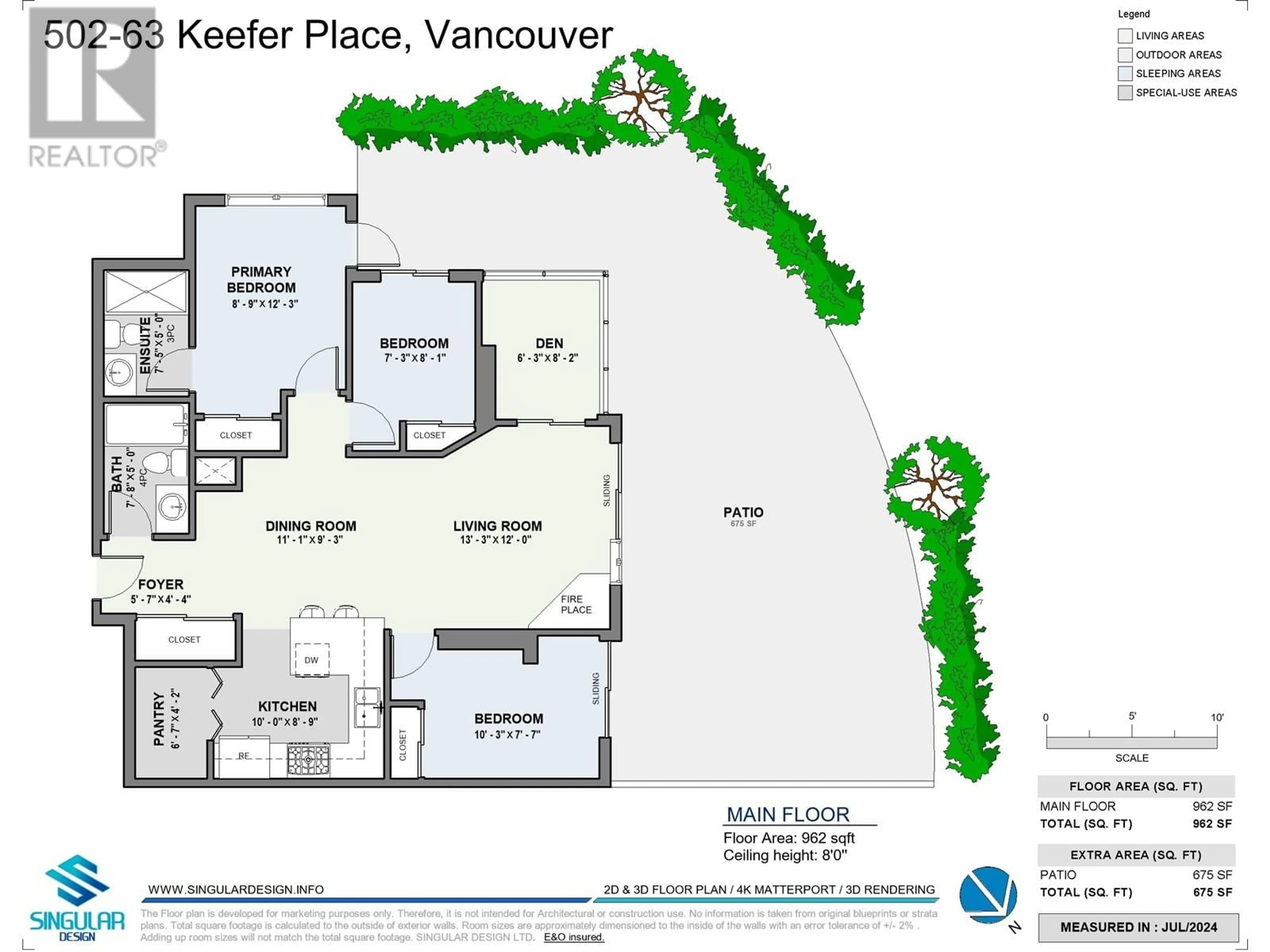 Floor plan for 502 63 KEEFER PLACE, Vancouver British Columbia V6B6N6