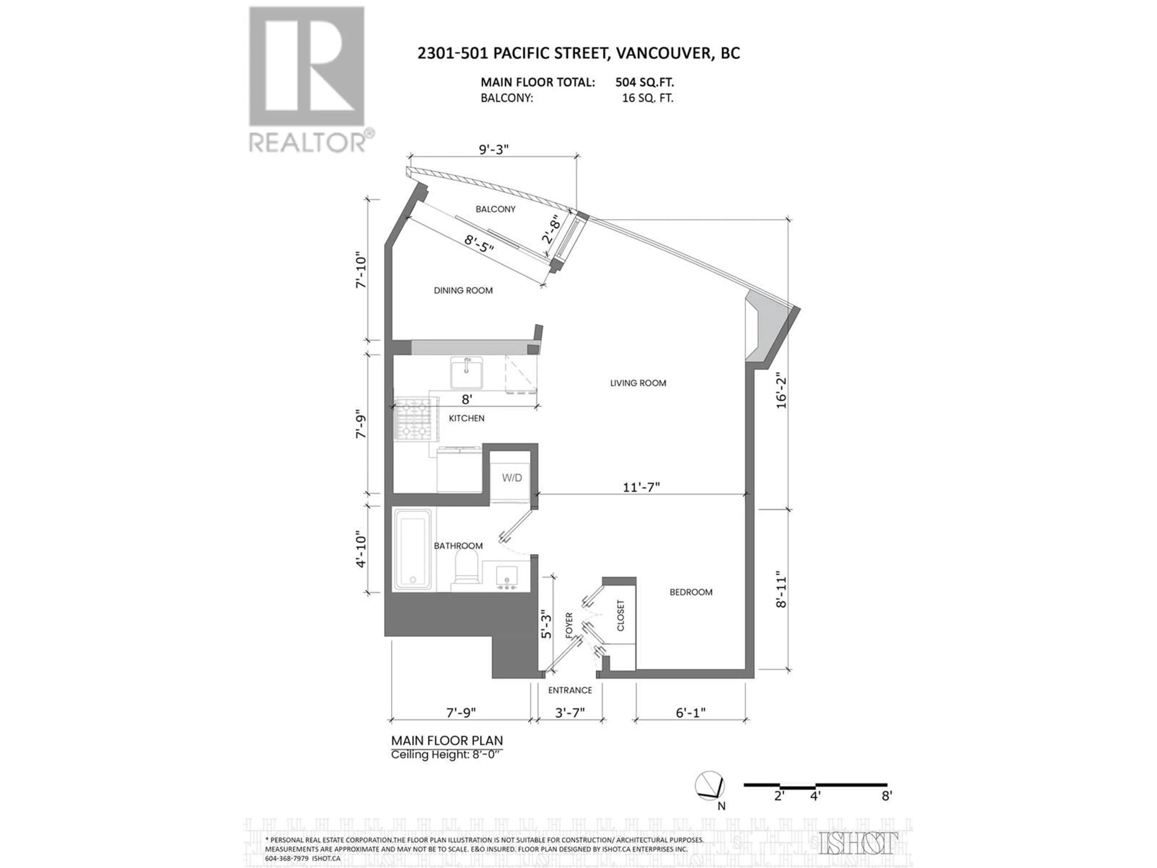 Floor plan for 2301 501 PACIFIC STREET, Vancouver British Columbia V6Z2X6