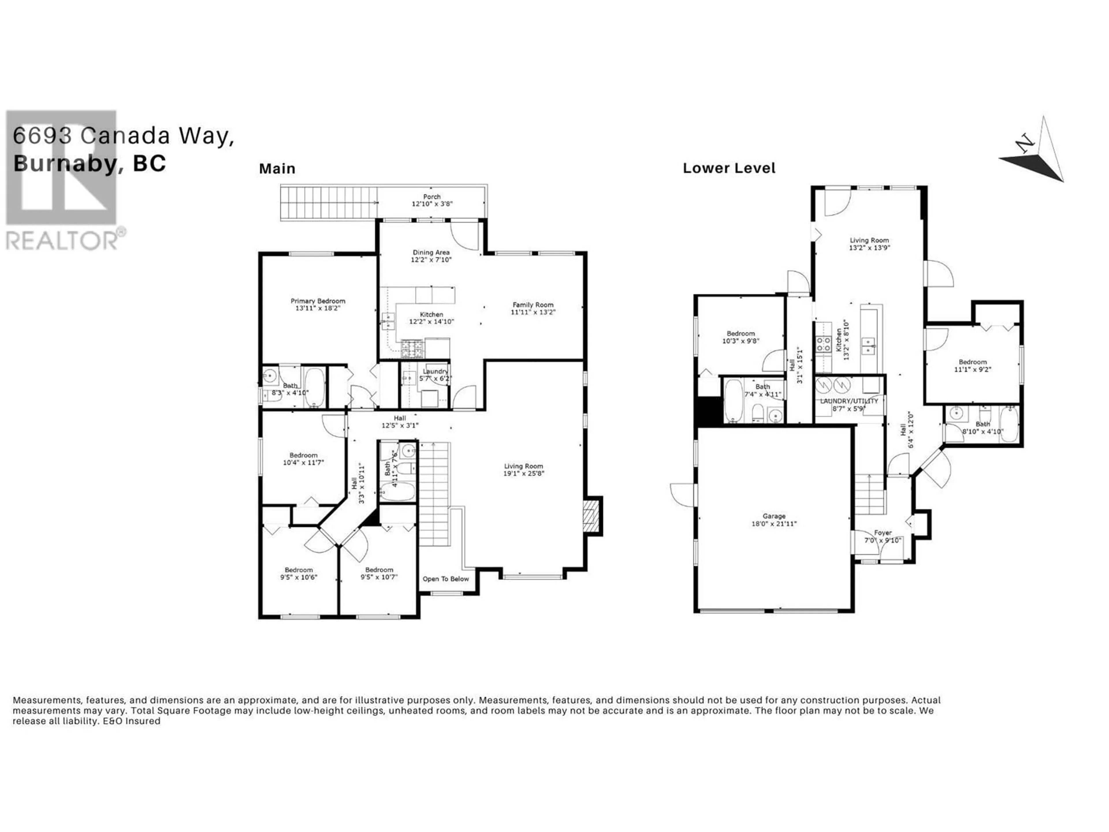 Floor plan for 6693 CANADA WAY, Burnaby British Columbia V5E3P9