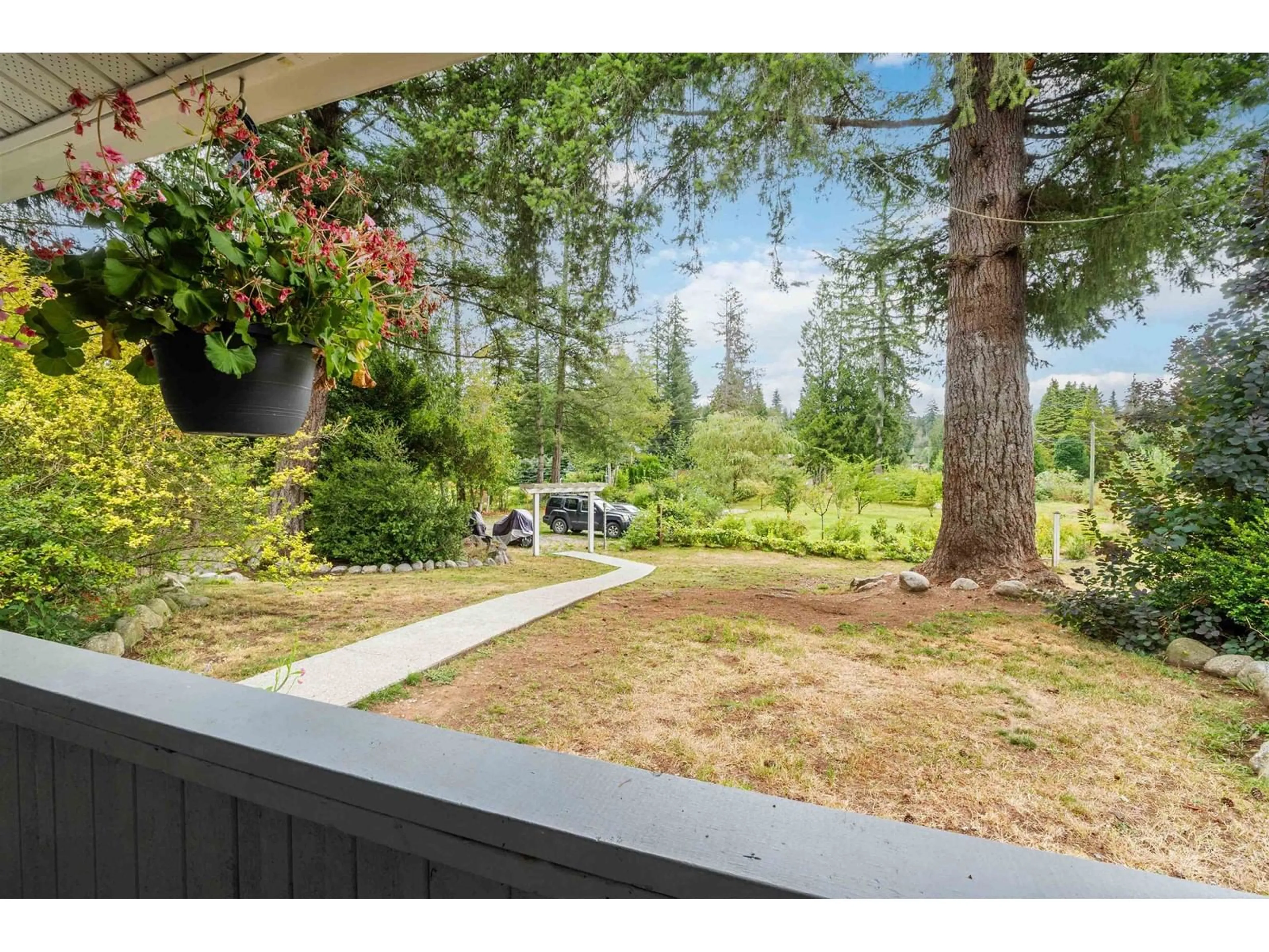 Patio, the fenced backyard for 9703 DEWDNEY TRUNK ROAD, Mission British Columbia V2V7G5