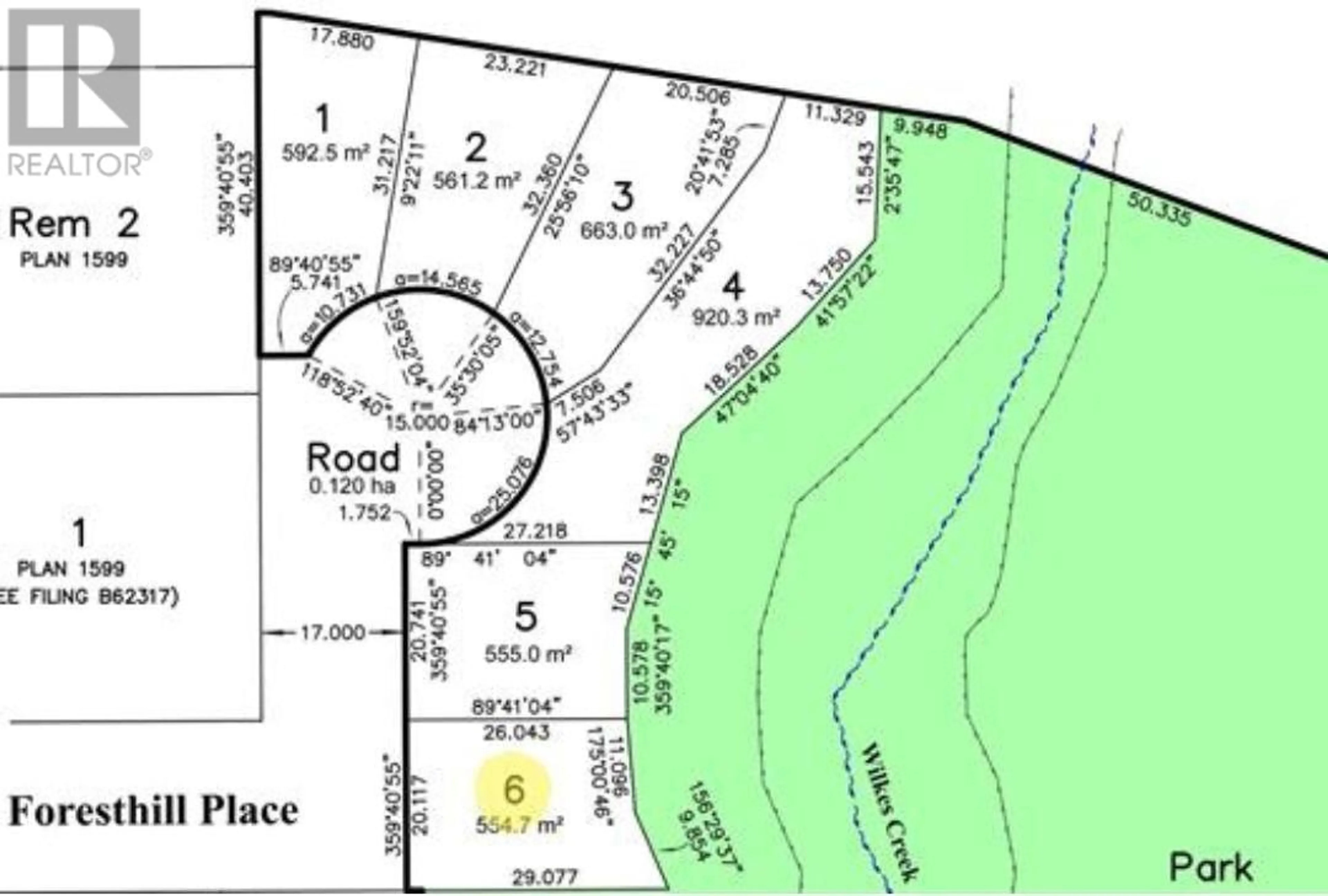 Picture of a map for LOT 6-622 FORESTHILL PLACE, Port Moody British Columbia V3H4B7