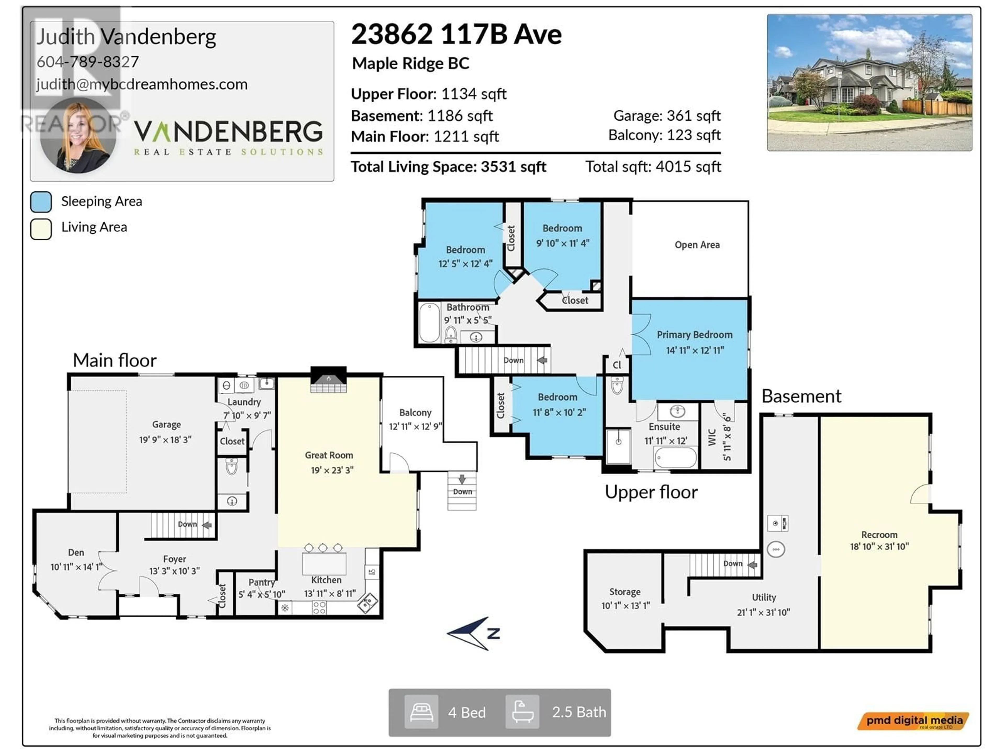 Floor plan for 23862 117B AVENUE, Maple Ridge British Columbia V4R2V4