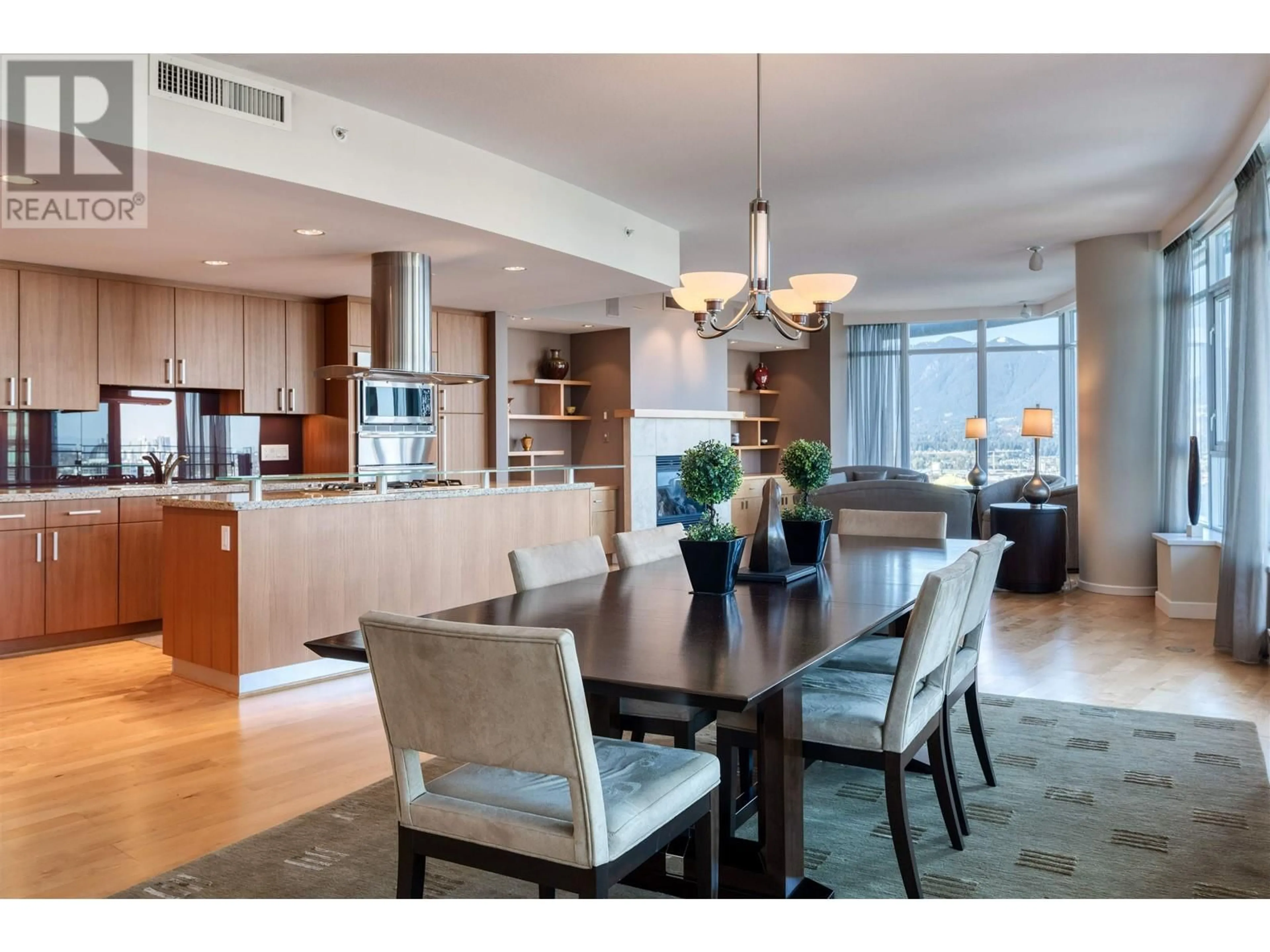 Open concept kitchen for 3402 1281 W CORDOVA STREET, Vancouver British Columbia V6C3R5