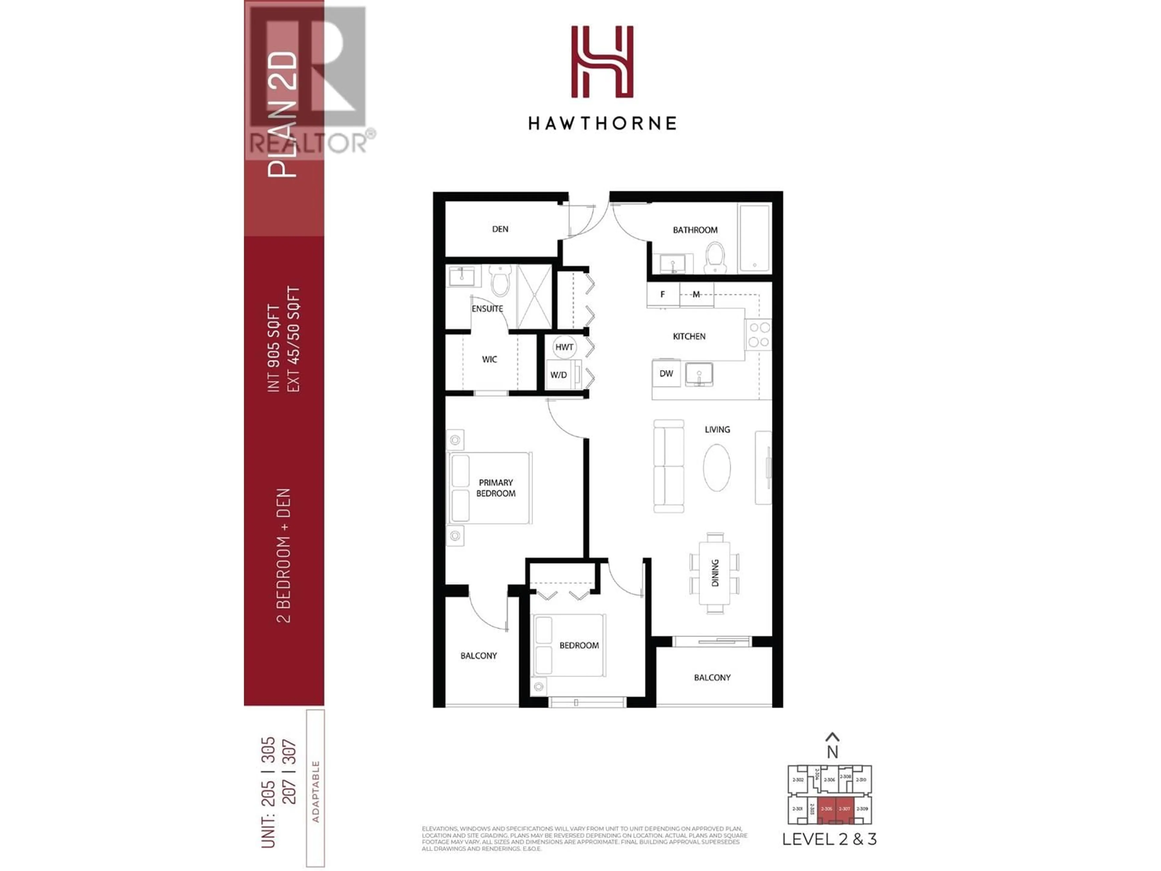 Floor plan for 207 2277 HAWTHORNE AVENUE, Port Coquitlam British Columbia N0N0N0