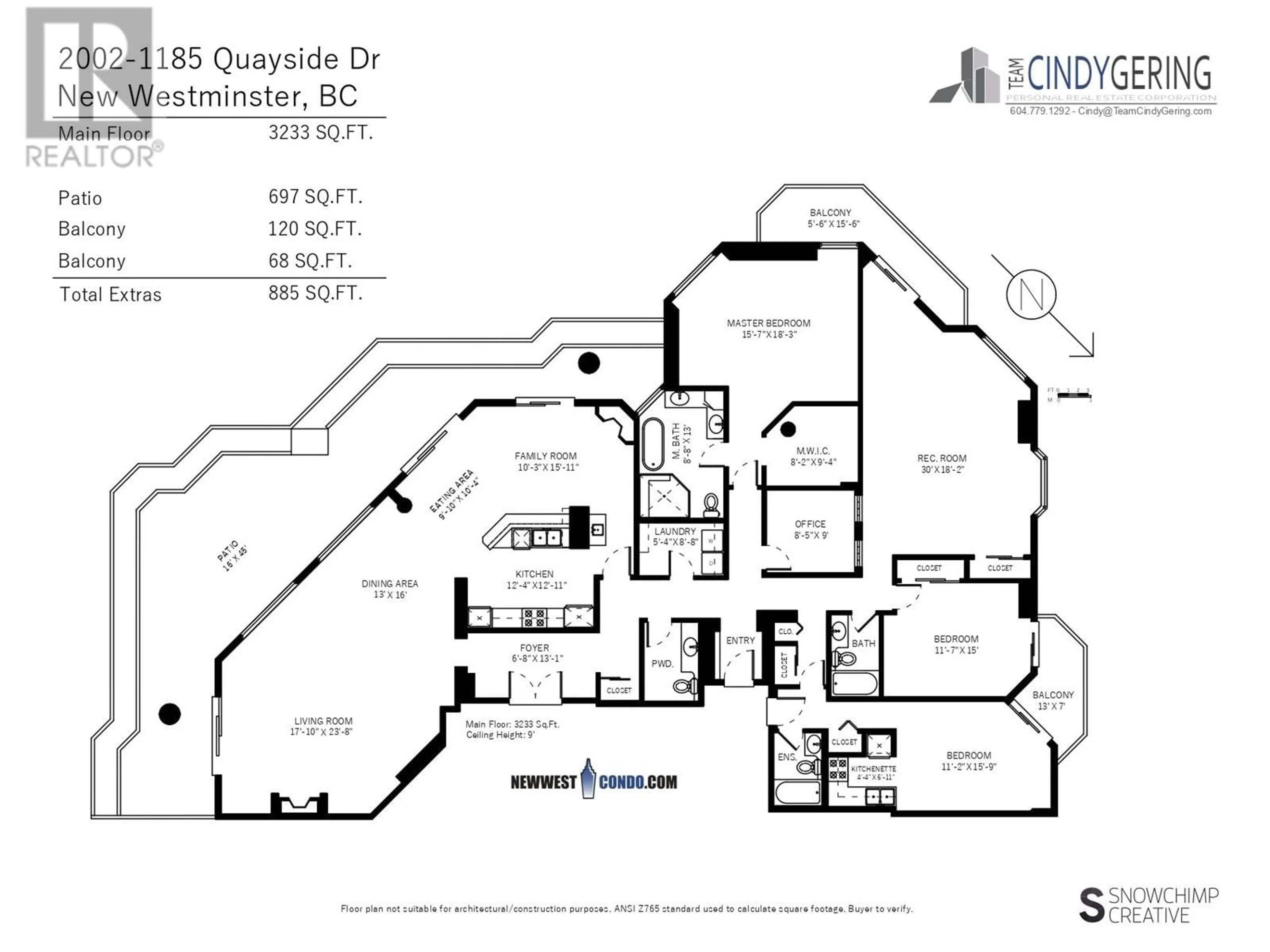 Floor plan for 2002 1185 QUAYSIDE DRIVE, New Westminster British Columbia V3M6T8