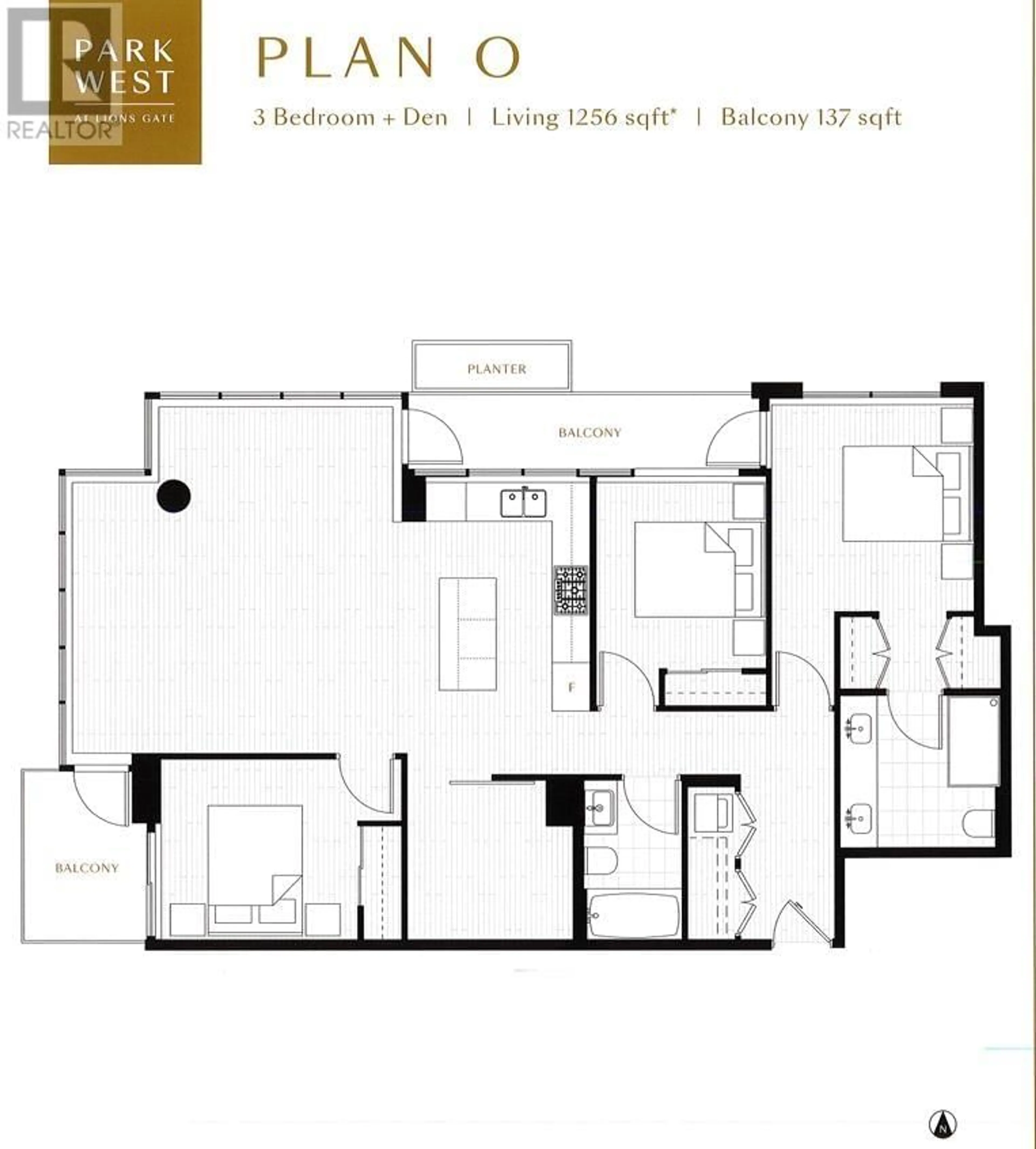 Floor plan for 1706 1632 LIONS GATE LANE, North Vancouver British Columbia V7P0E2