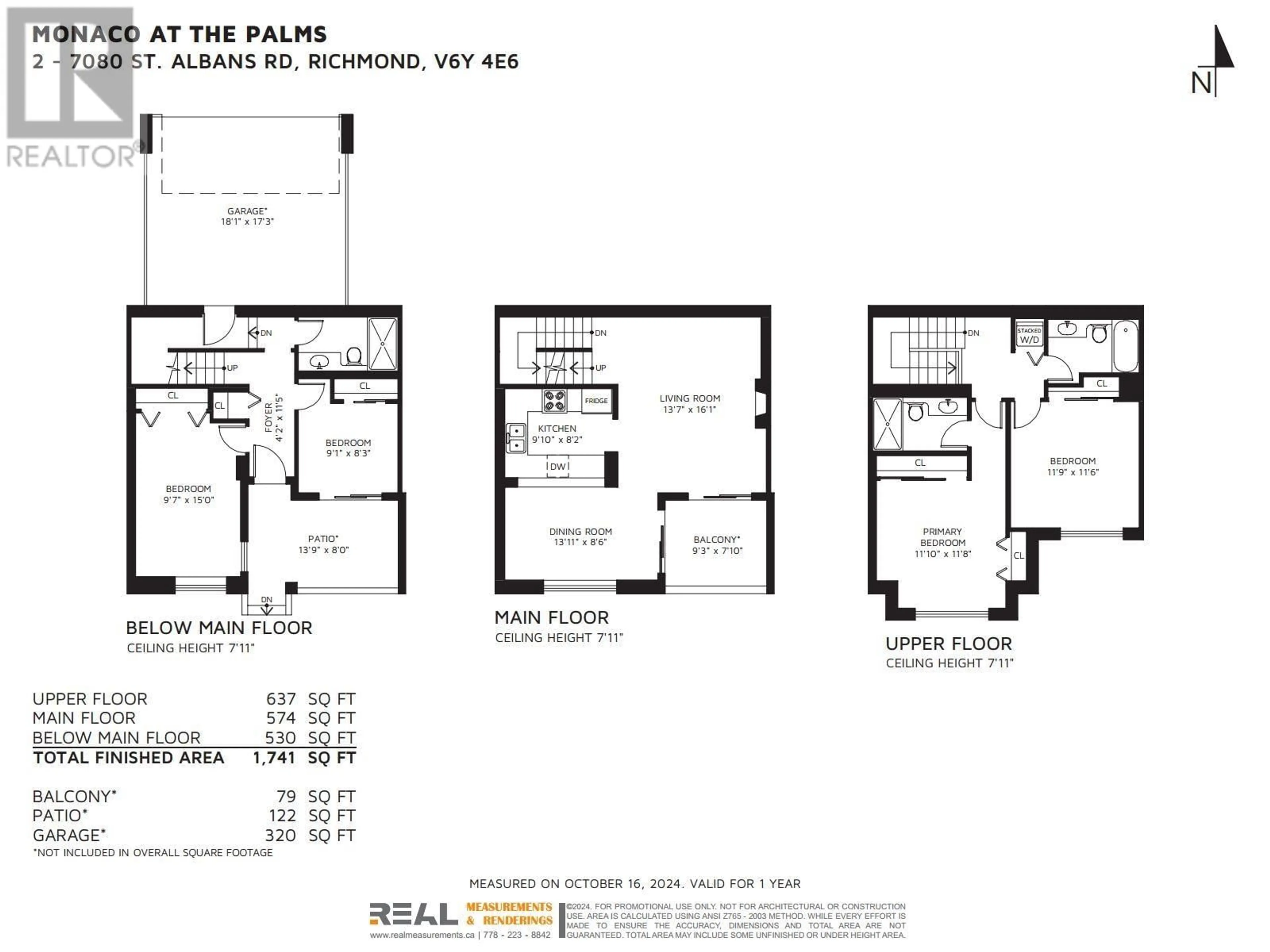 Floor plan for TH2 7080 ST. ALBANS ROAD, Richmond British Columbia V6Y4E6