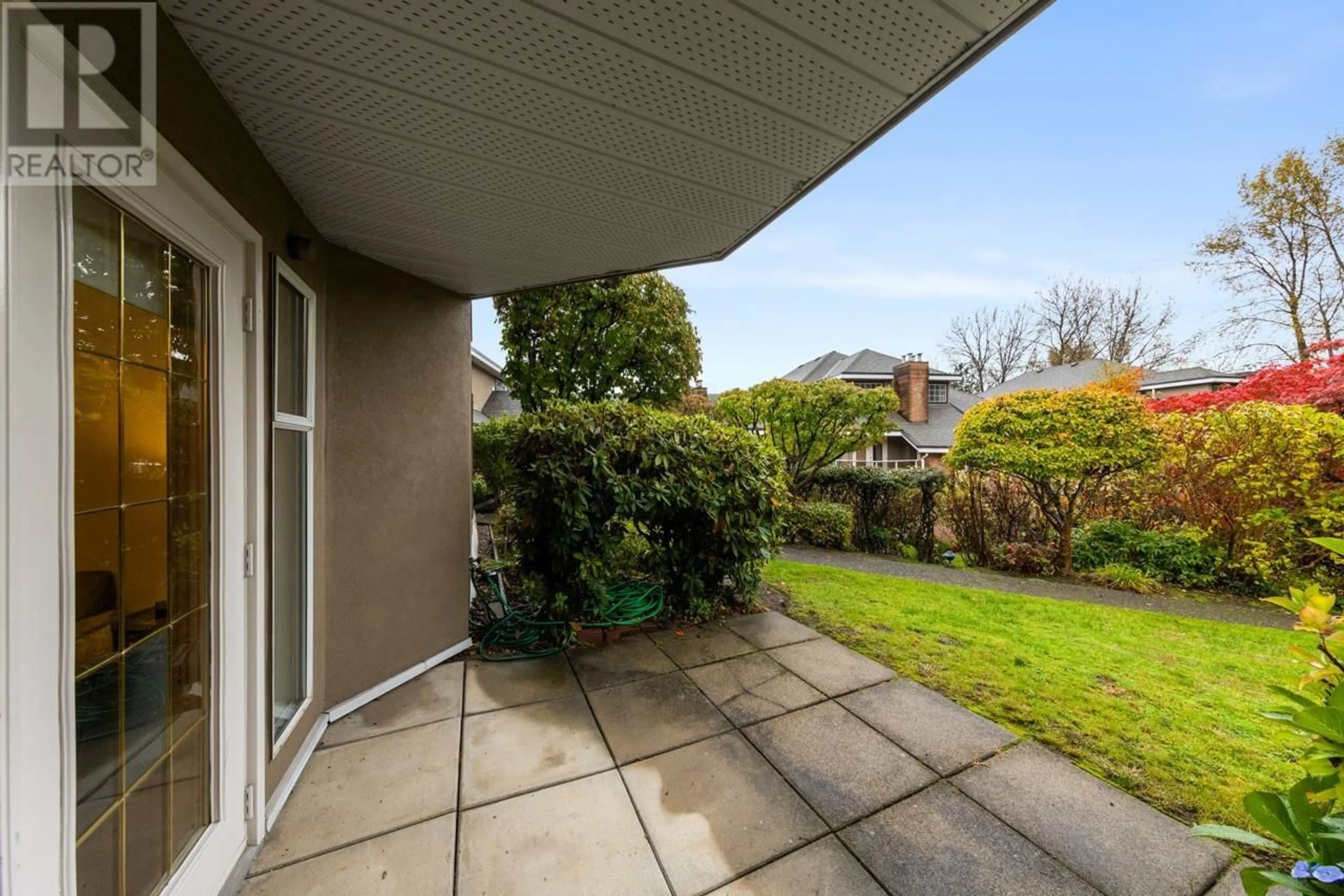 Patio, the fenced backyard for 112 67 MINER STREET, New Westminster British Columbia V3L5N5