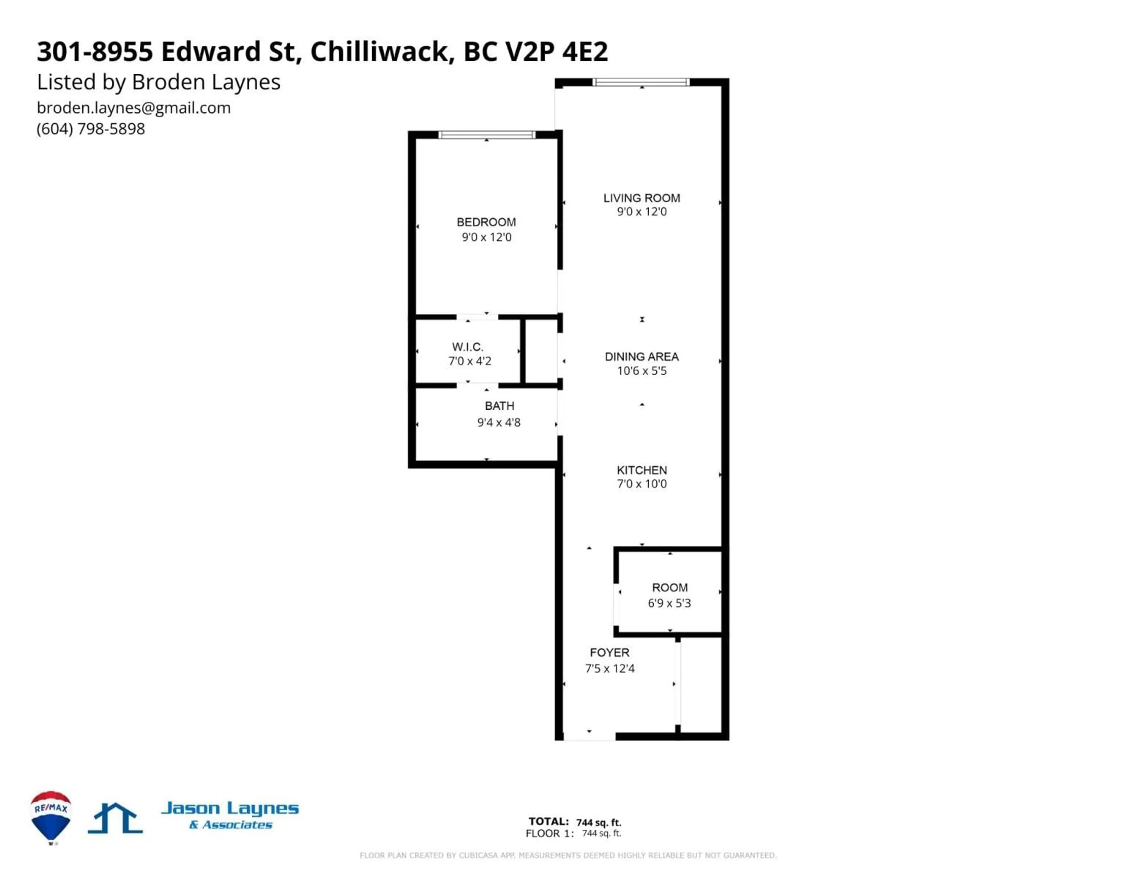 Floor plan for 301 8955 EDWARD STREET, Chilliwack British Columbia V2P4E2