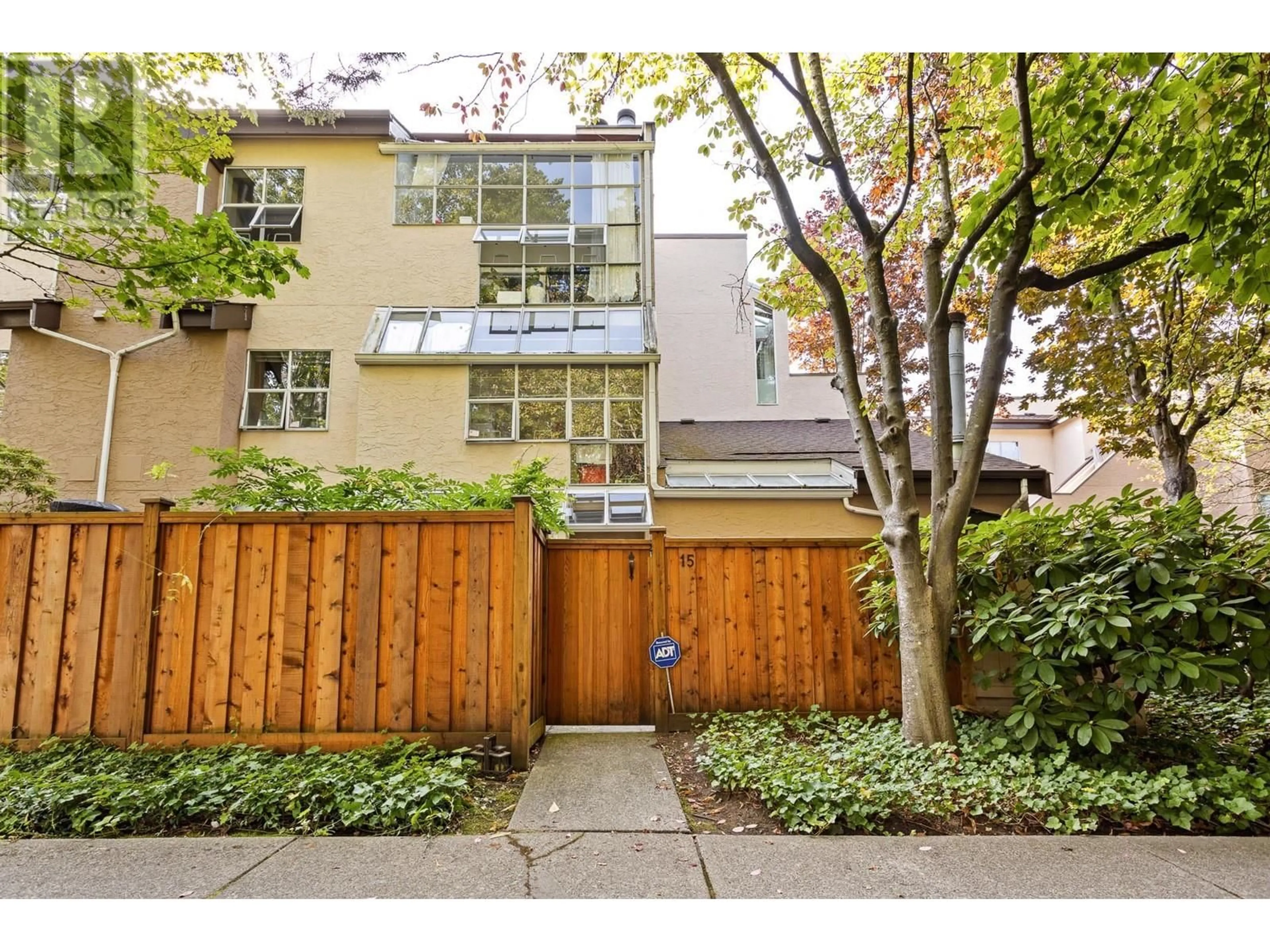 A pic from exterior of the house or condo, the fenced backyard for 15 7540 ABERCROMBIE DRIVE, Richmond British Columbia V6Y3J8