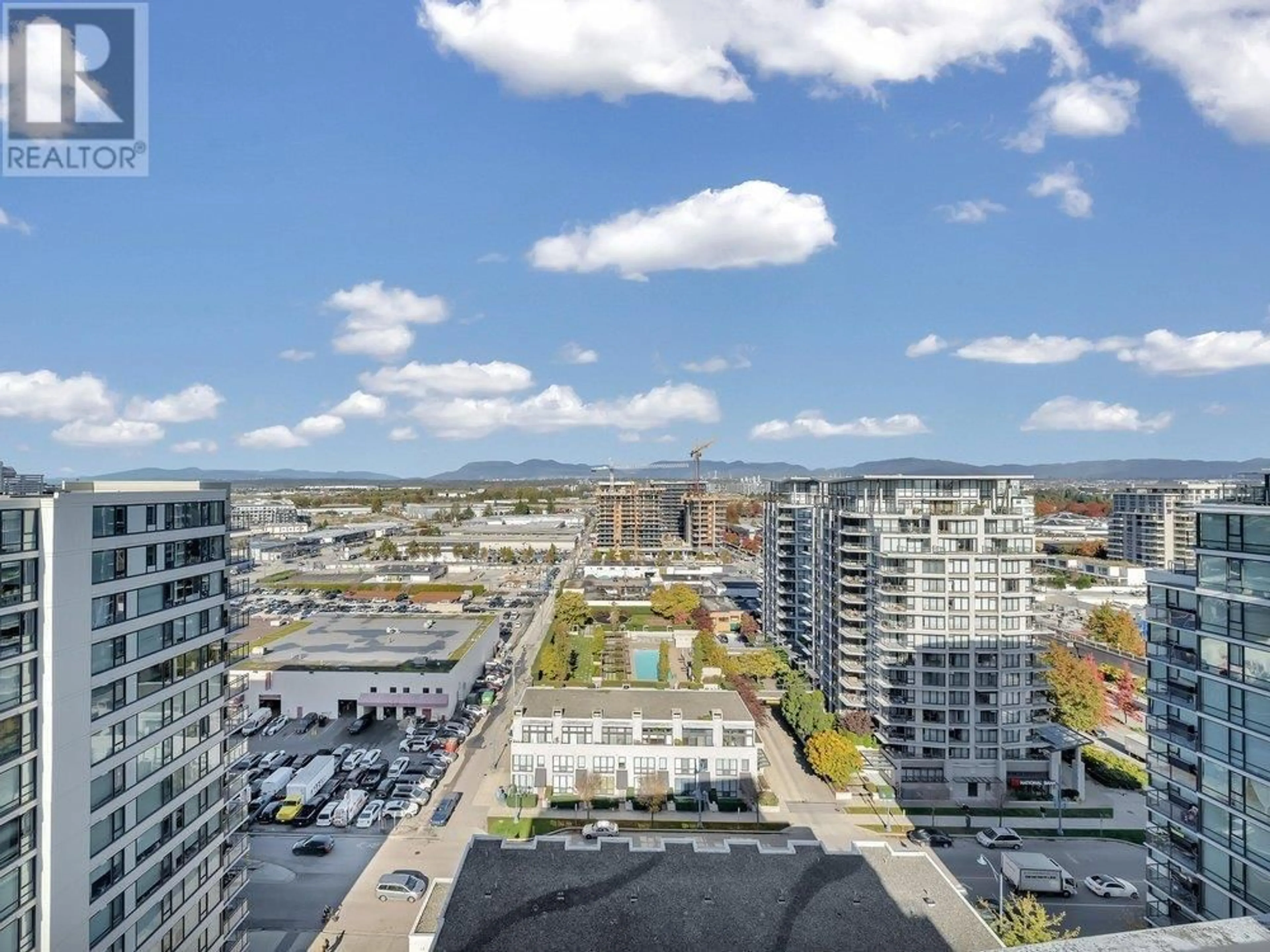 A pic from exterior of the house or condo, the view of city buildings for PH1 7979 FIRBRIDGE WAY, Richmond British Columbia V6X0K7