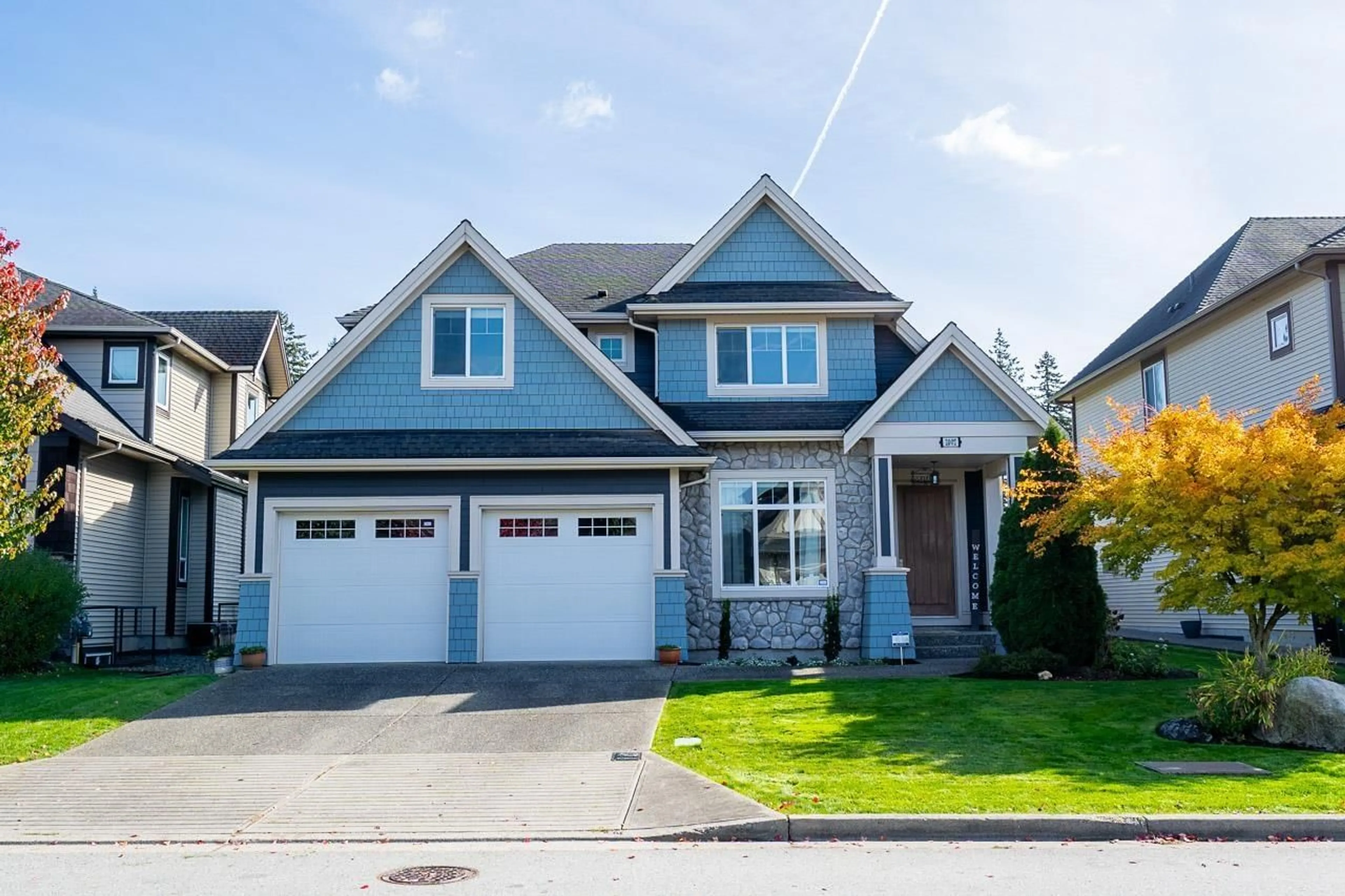 Frontside or backside of a home, the street view for 2002 MERLOT BOULEVARD, Abbotsford British Columbia V4X0A6