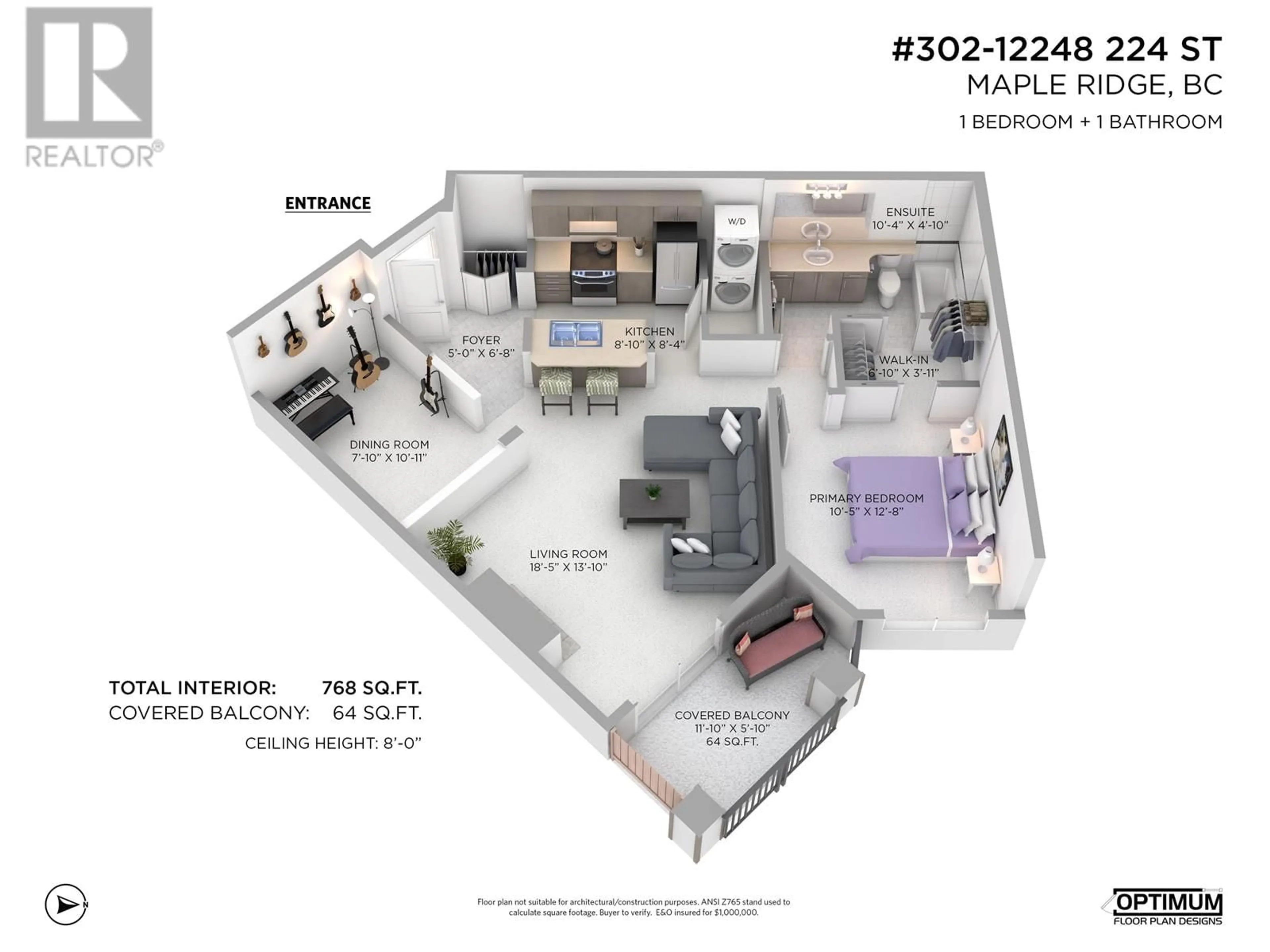 Floor plan for 302 12248 224 STREET, Maple Ridge British Columbia V2X8W6