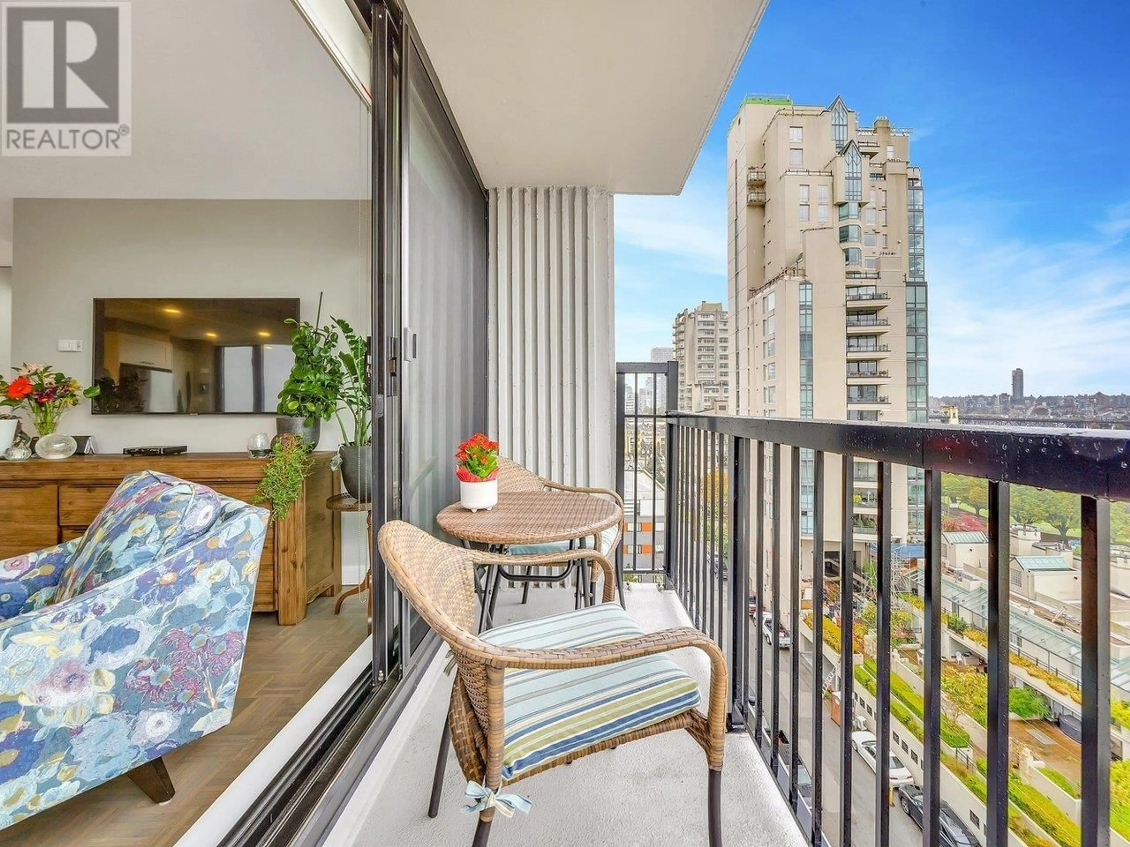 Balcony in the apartment for 708 1330 HARWOOD STREET, Vancouver British Columbia V6E1S8