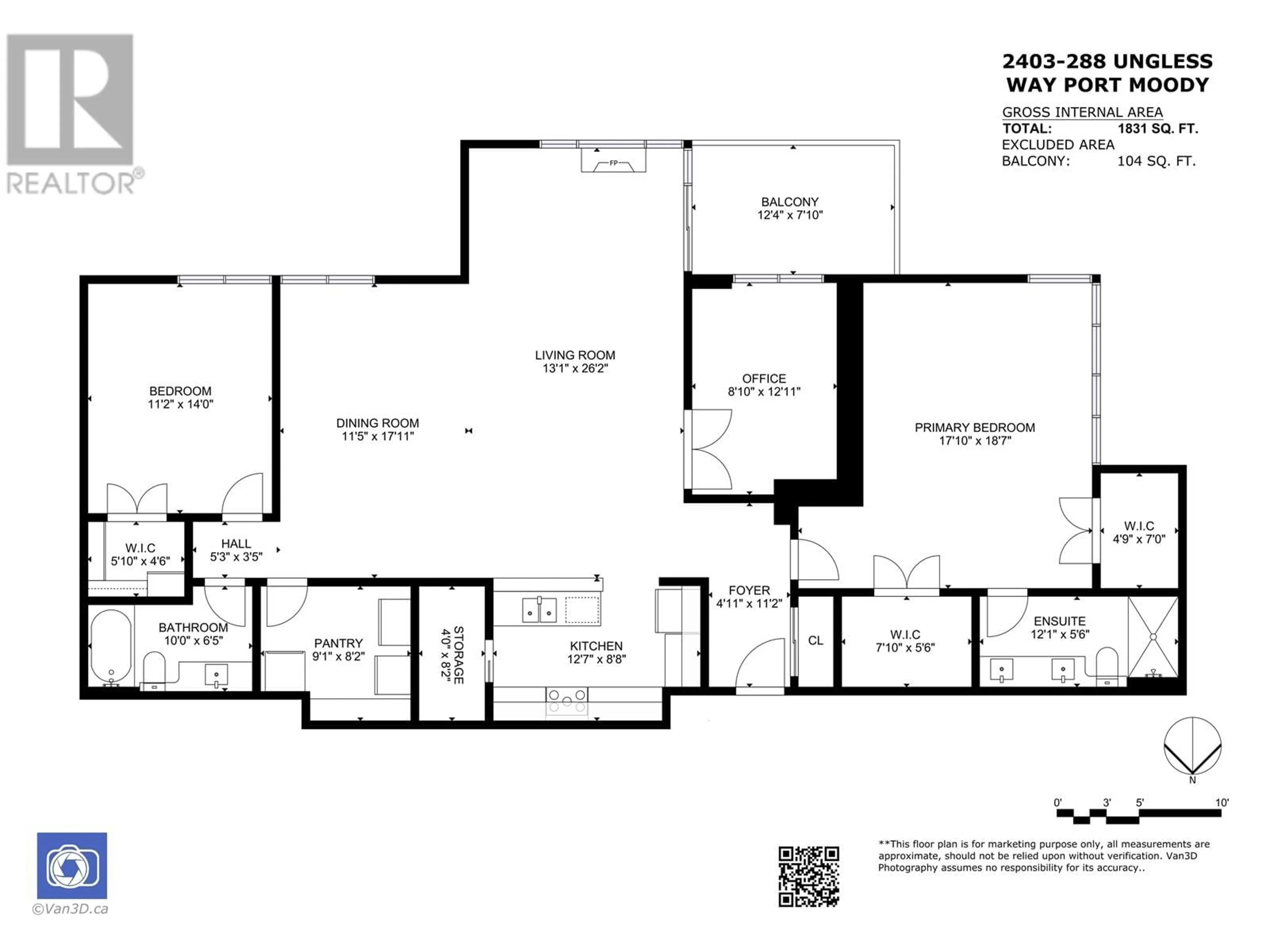 Floor plan for 2403 288 UNGLESS WAY, Port Moody British Columbia V3H0C9