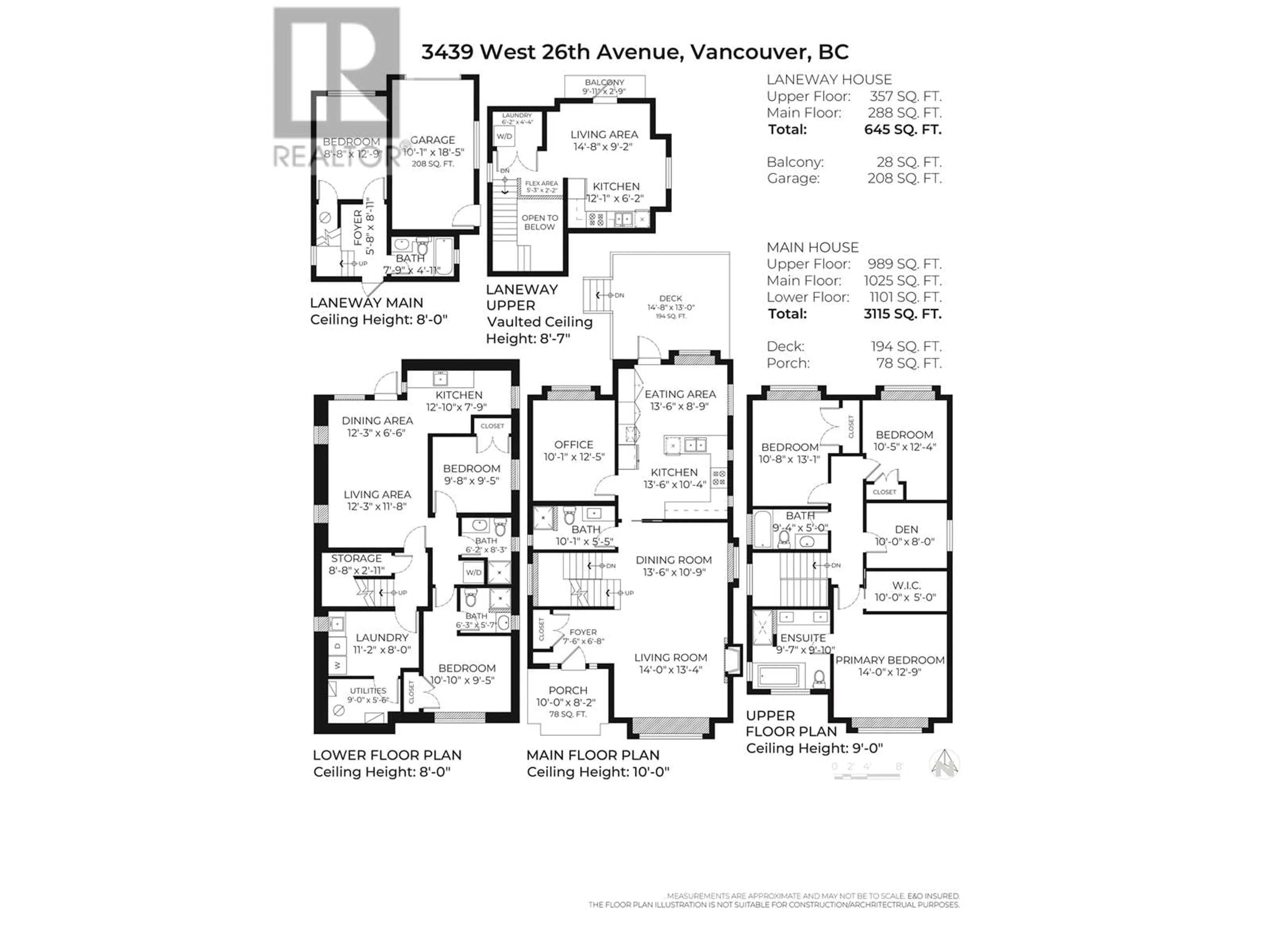 Floor plan for 3439 W 26TH AVENUE, Vancouver British Columbia V6S1N4