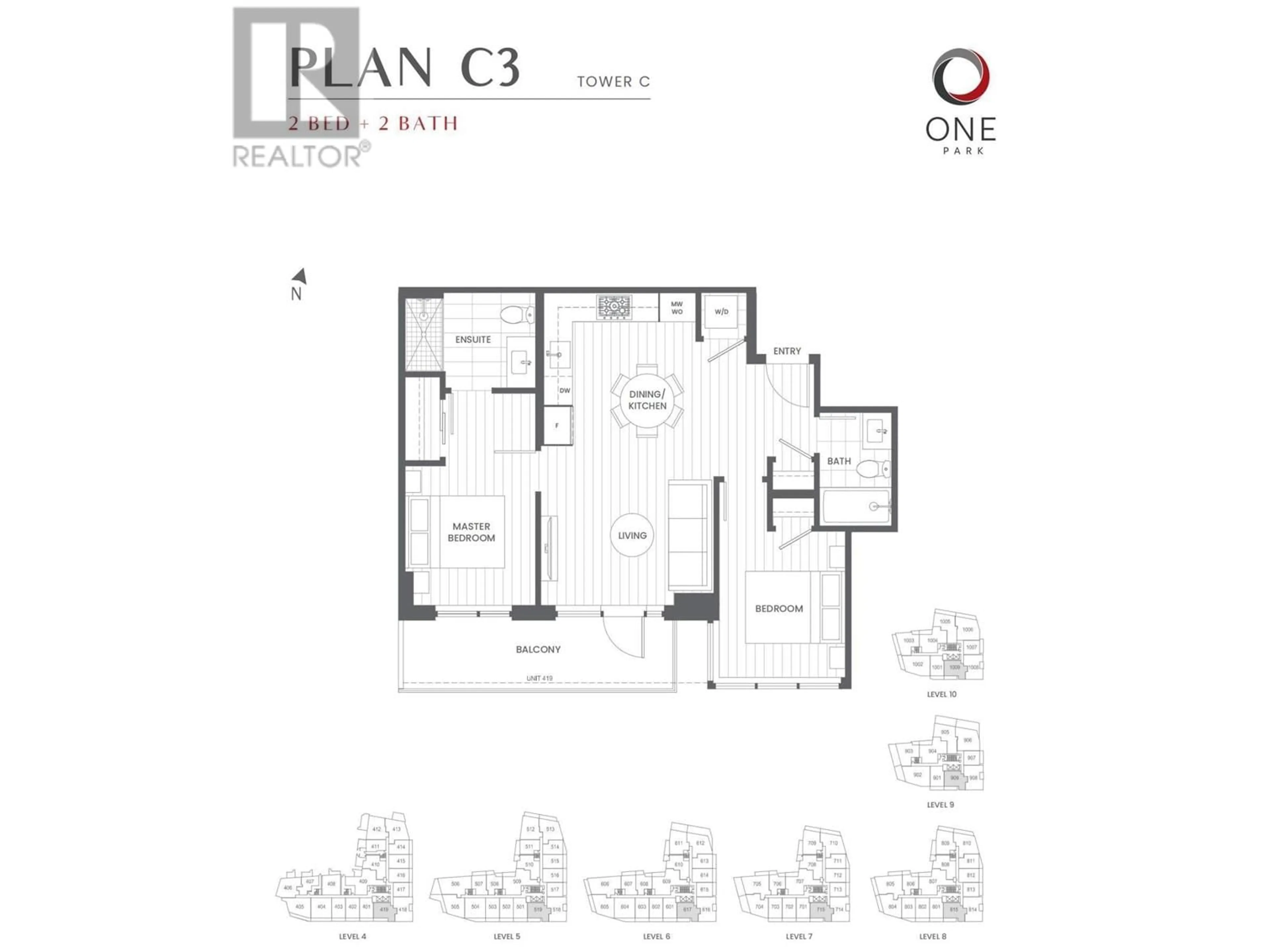 Floor plan for 419 6655 BUSWELL STREET, Richmond British Columbia V6Y0M4