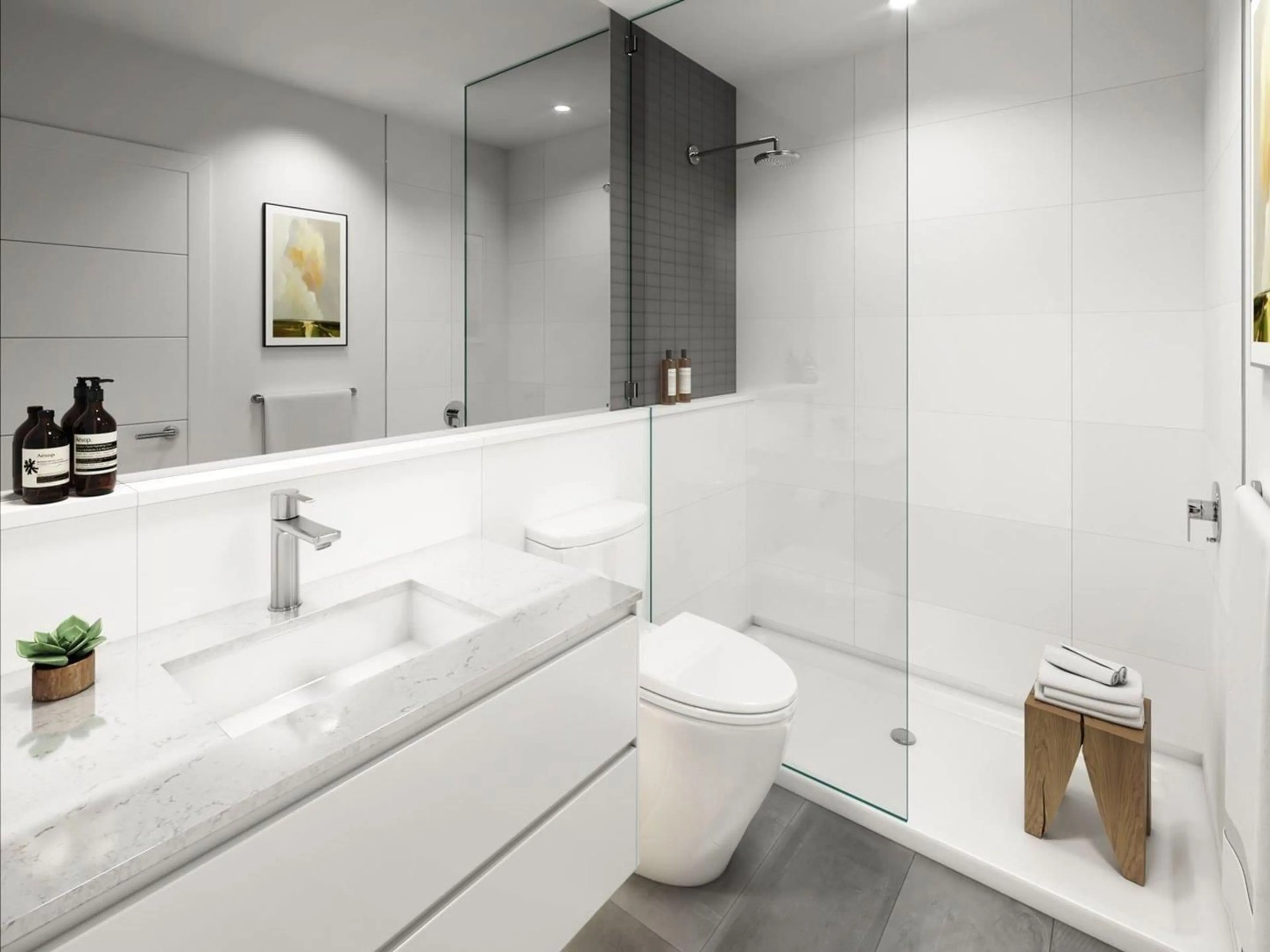 Standard bathroom, ceramic floors for 2404 10428 WHALLEY BOULEVARD, Surrey British Columbia V3T1W6