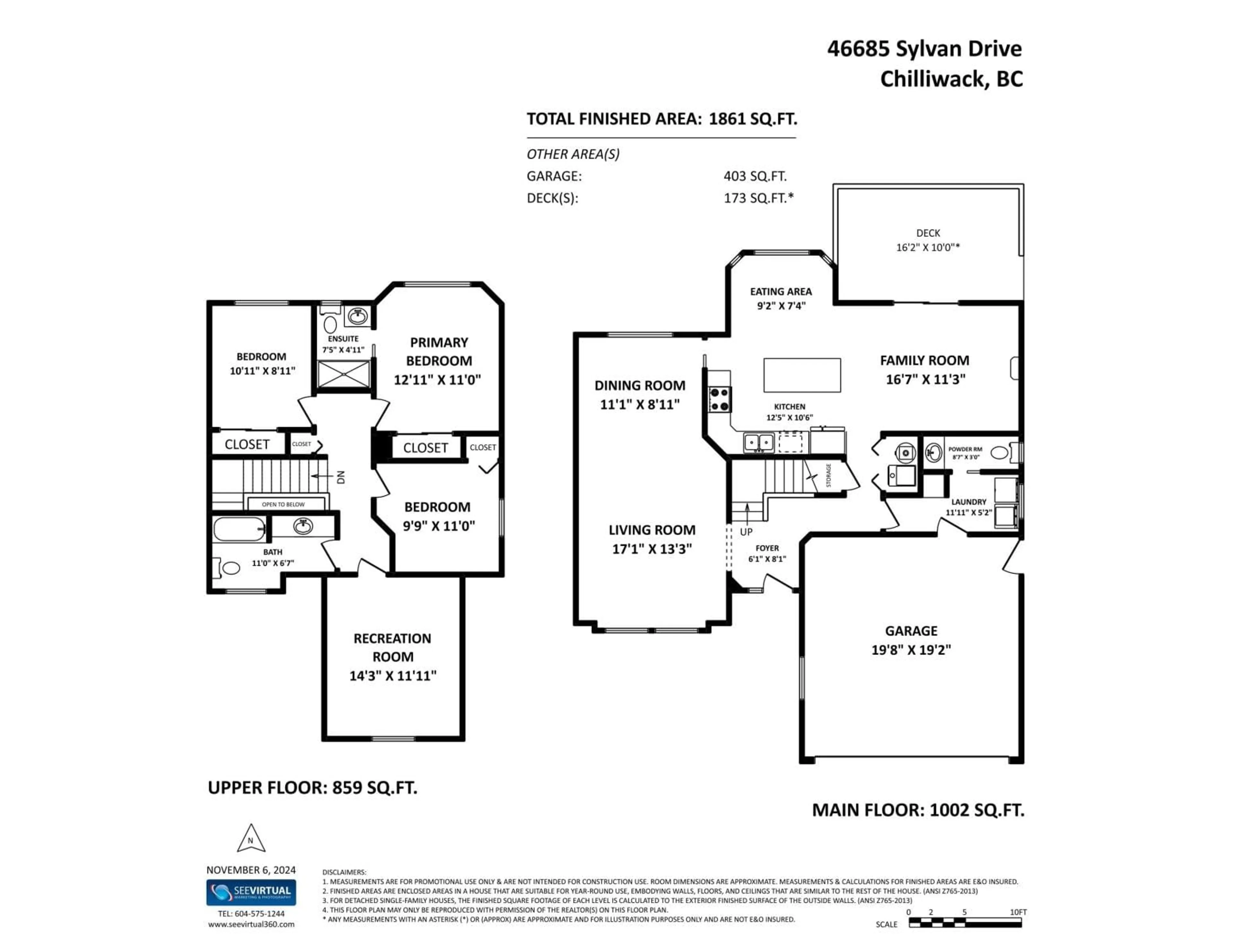 Floor plan for 46685 SYLVAN DRIVE, Chilliwack British Columbia V2R3W4