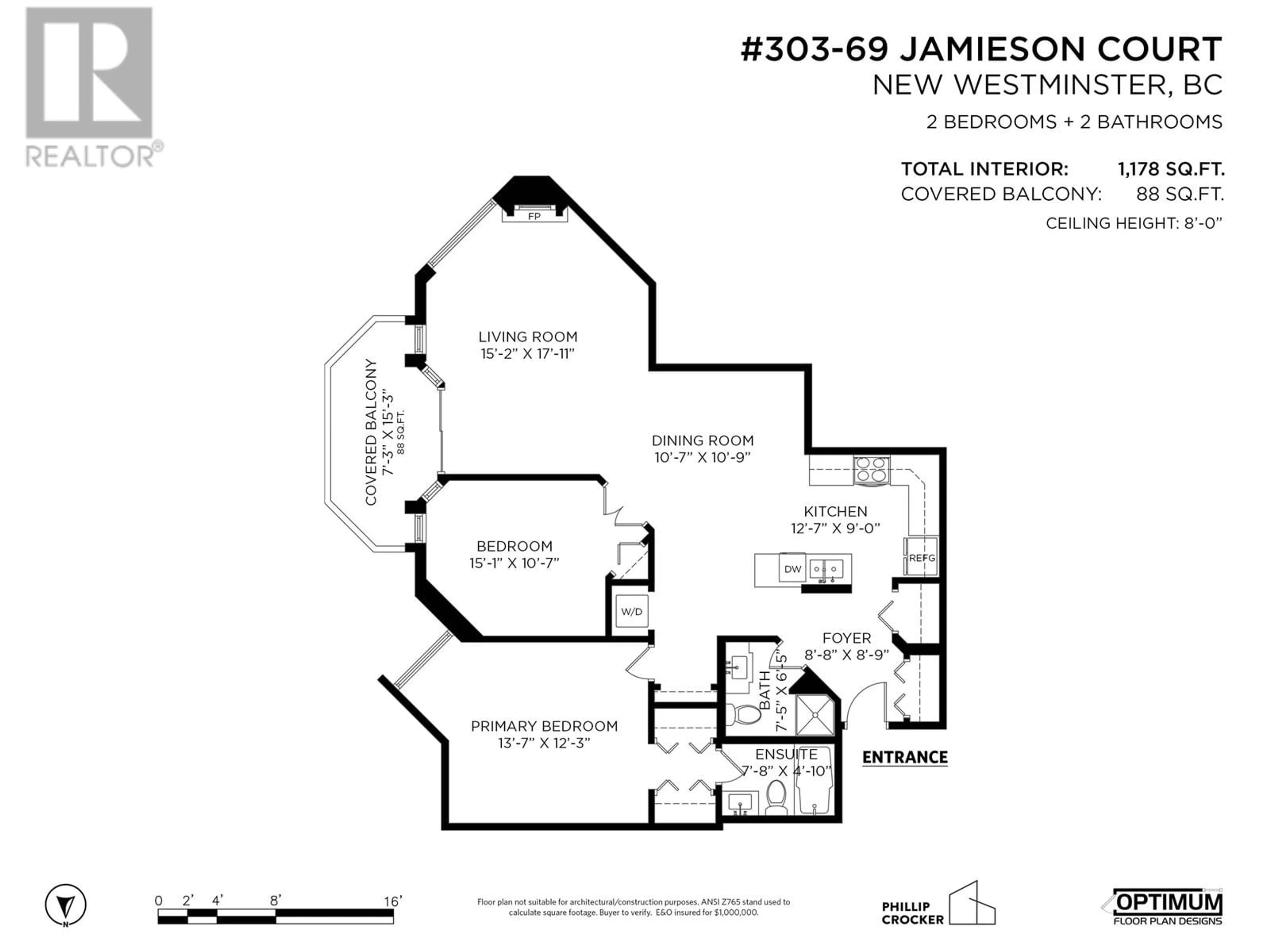 Floor plan for 303 69 JAMIESON COURT, New Westminster British Columbia V3L5R3