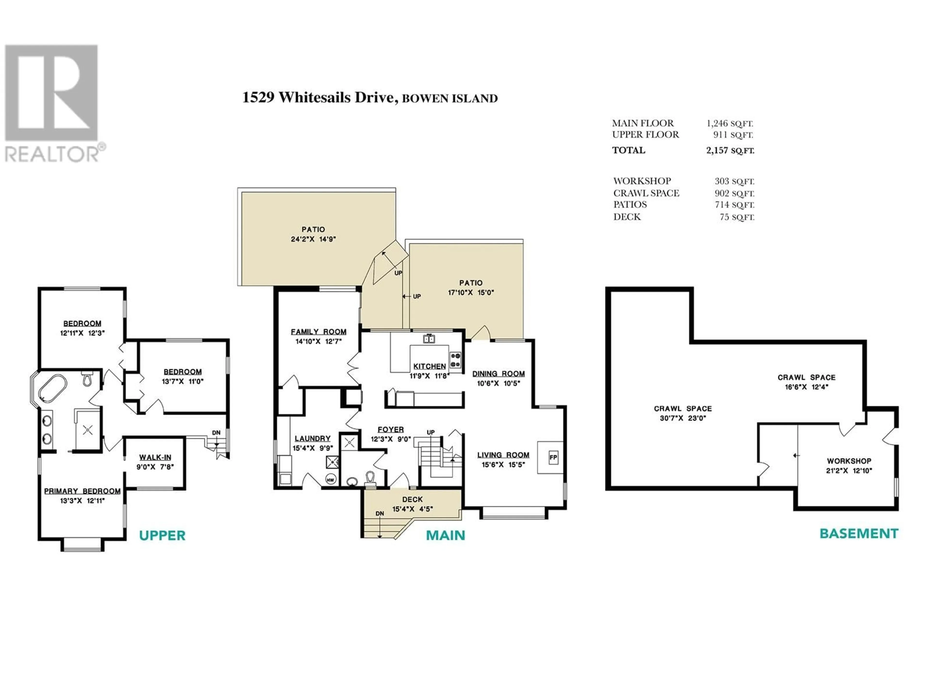 Floor plan for 1529 WHITESAILS DRIVE, Bowen Island British Columbia V0N1G2