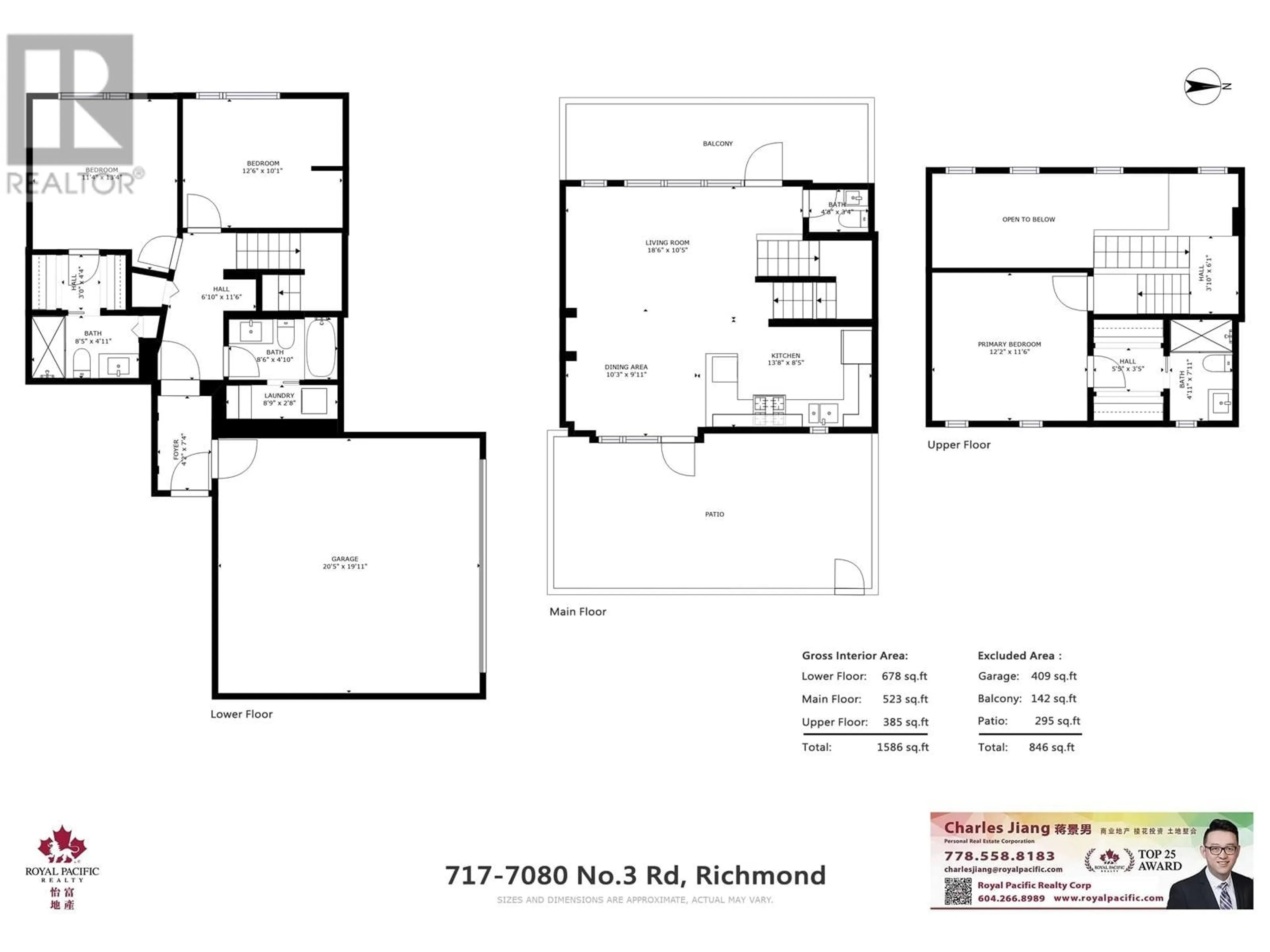 Floor plan for 717 7080 NO. 3 ROAD, Richmond British Columbia V6Y2C6