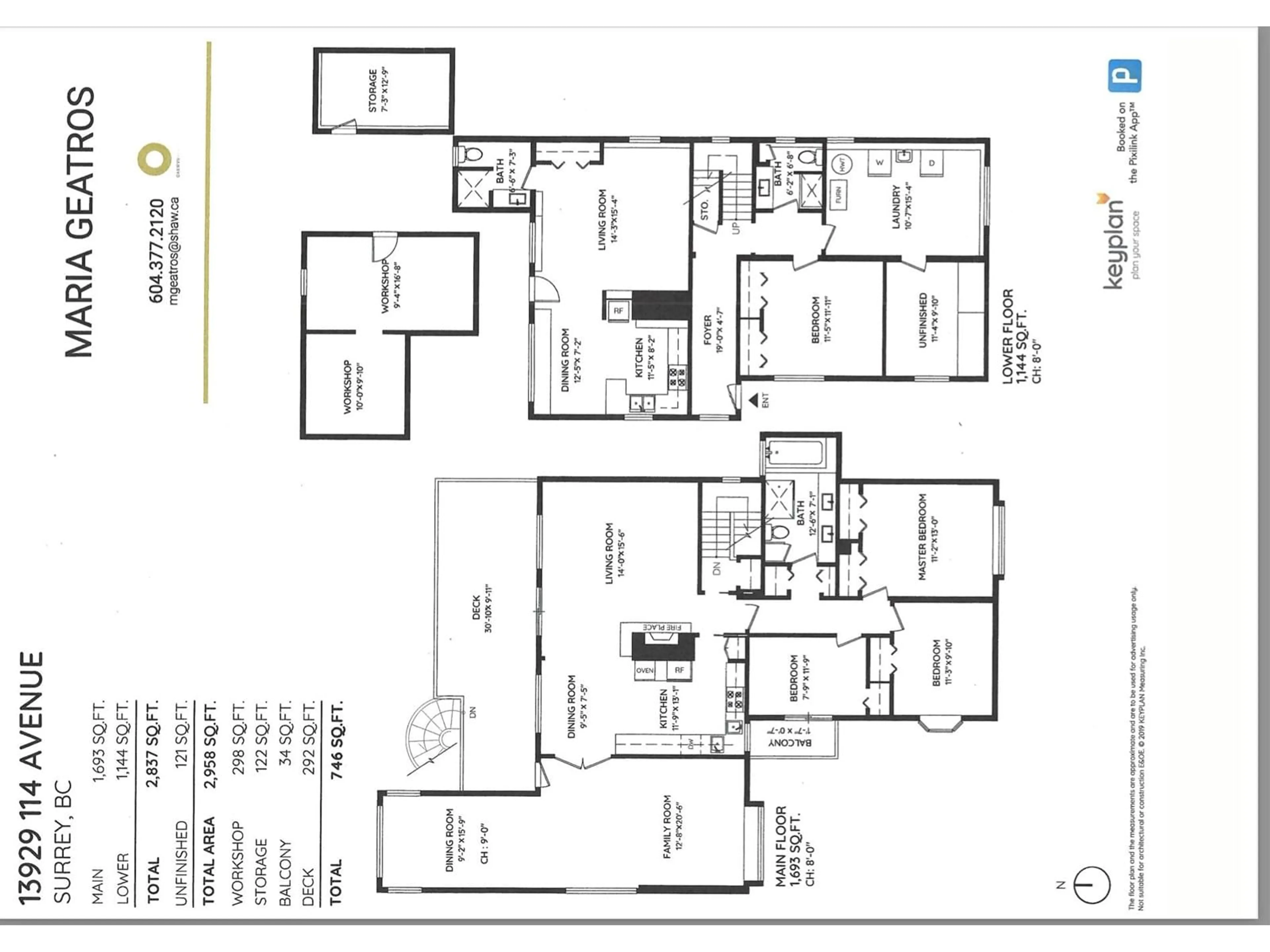 Floor plan for 13929 114 AVENUE, Surrey British Columbia V3R2M1