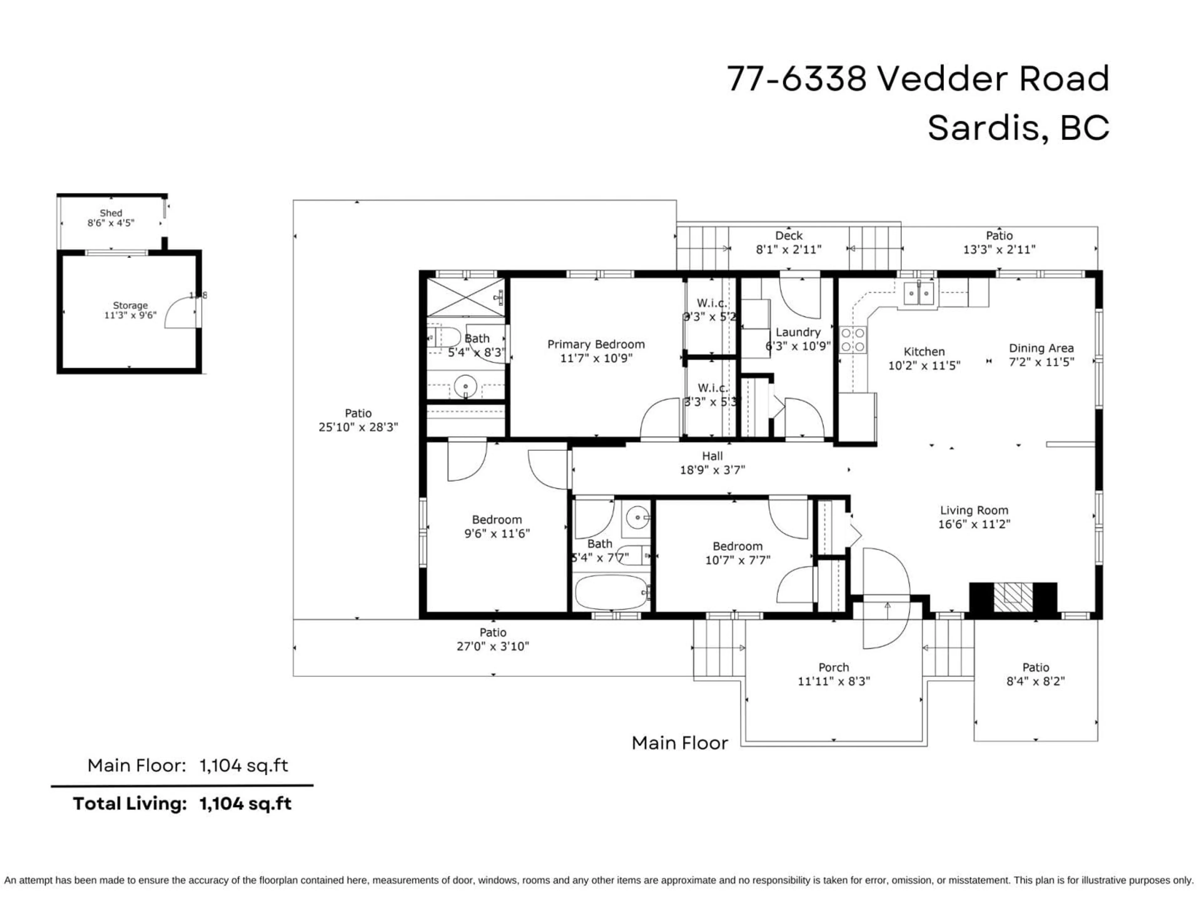 Floor plan for 77 6338 VEDDER ROAD, Chilliwack British Columbia V2R3R3