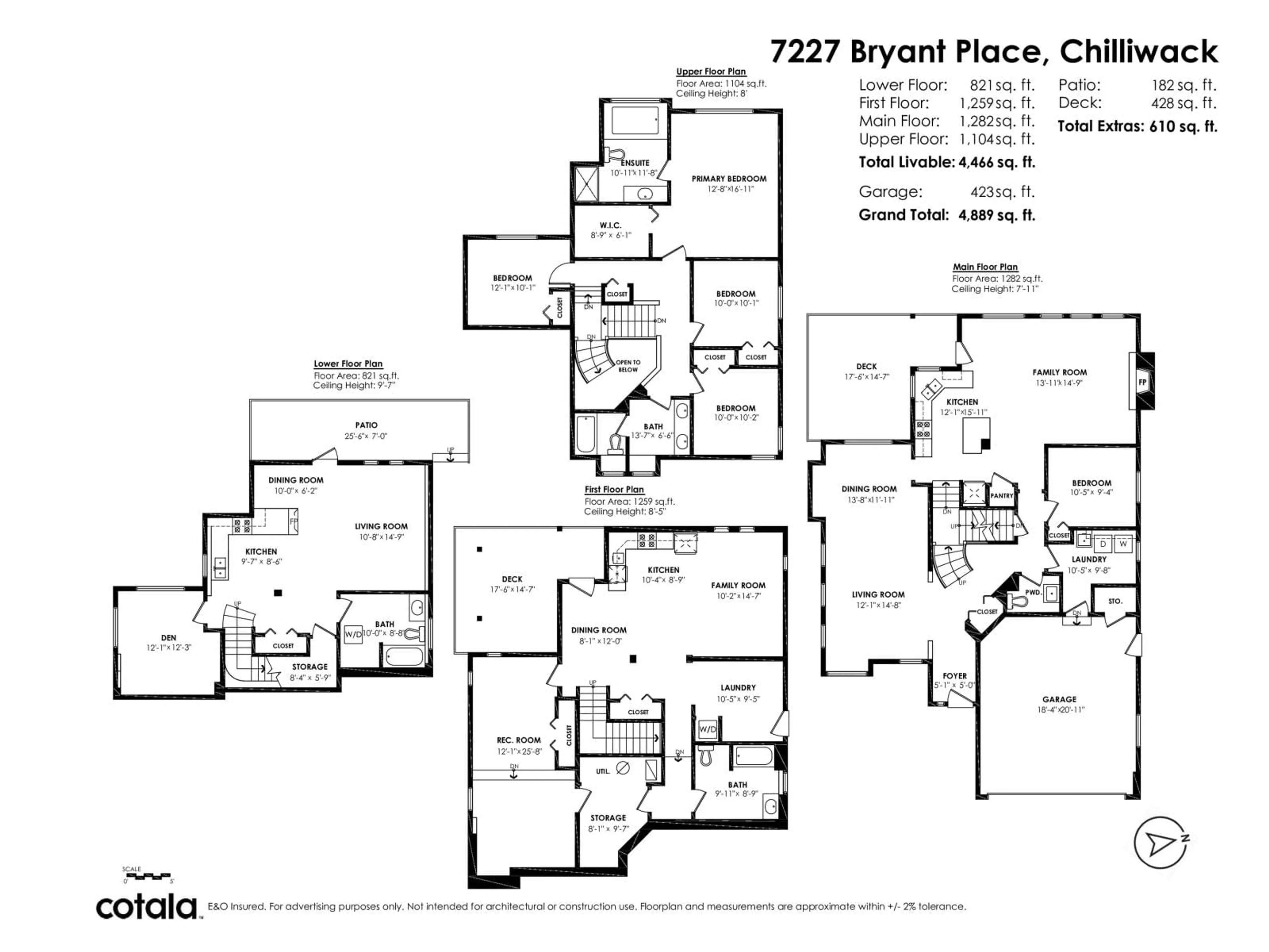 Floor plan for 7227 BRYANT PLACE, Chilliwack British Columbia V4Z1K4