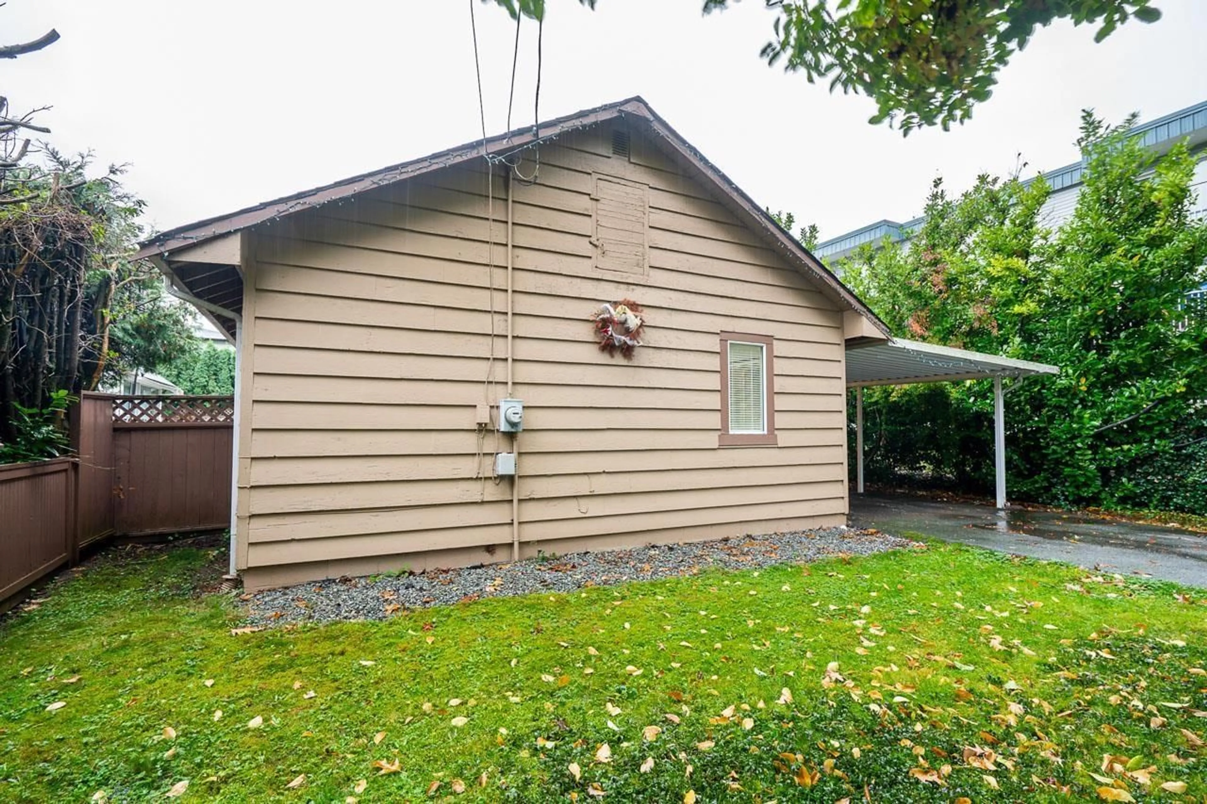 A pic from exterior of the house or condo, the fenced backyard for 27284 30 AVENUE, Langley British Columbia V4W3J6