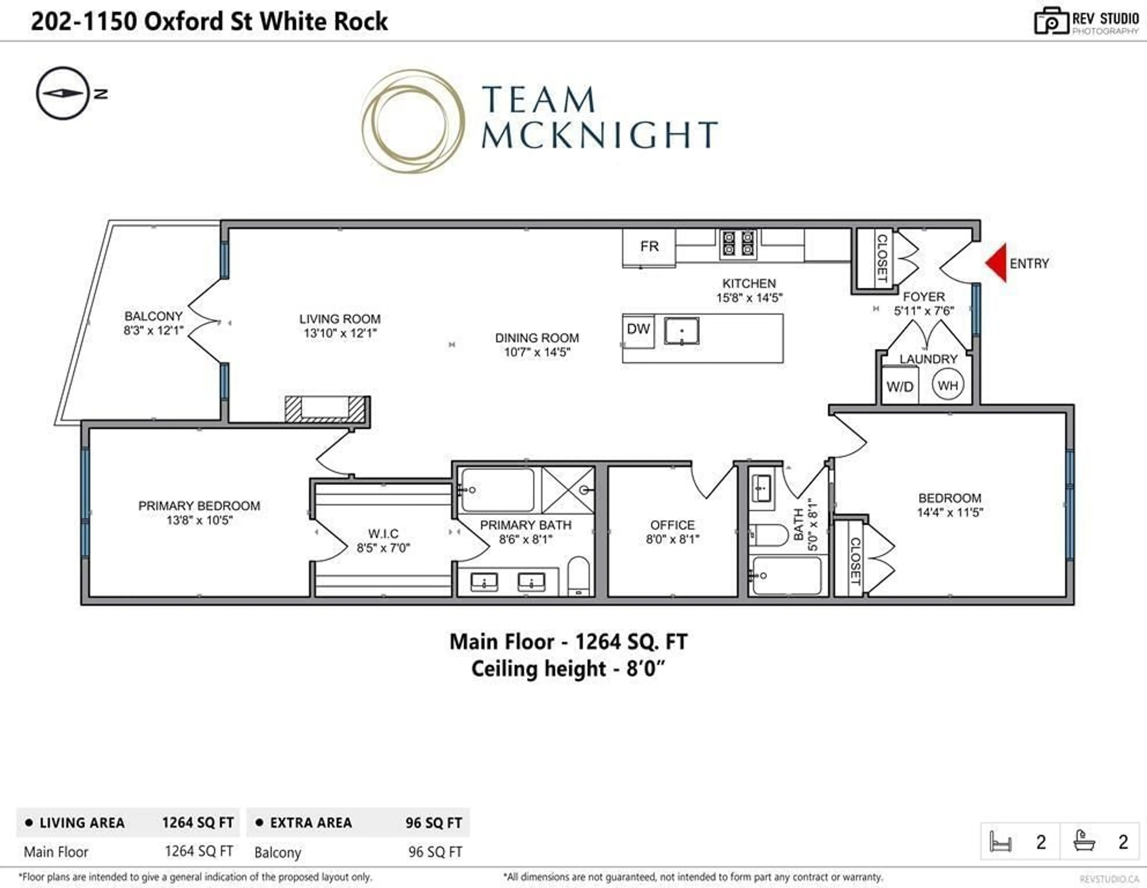 Floor plan for 202 1150 OXFORD STREET, White Rock British Columbia V4B0B3