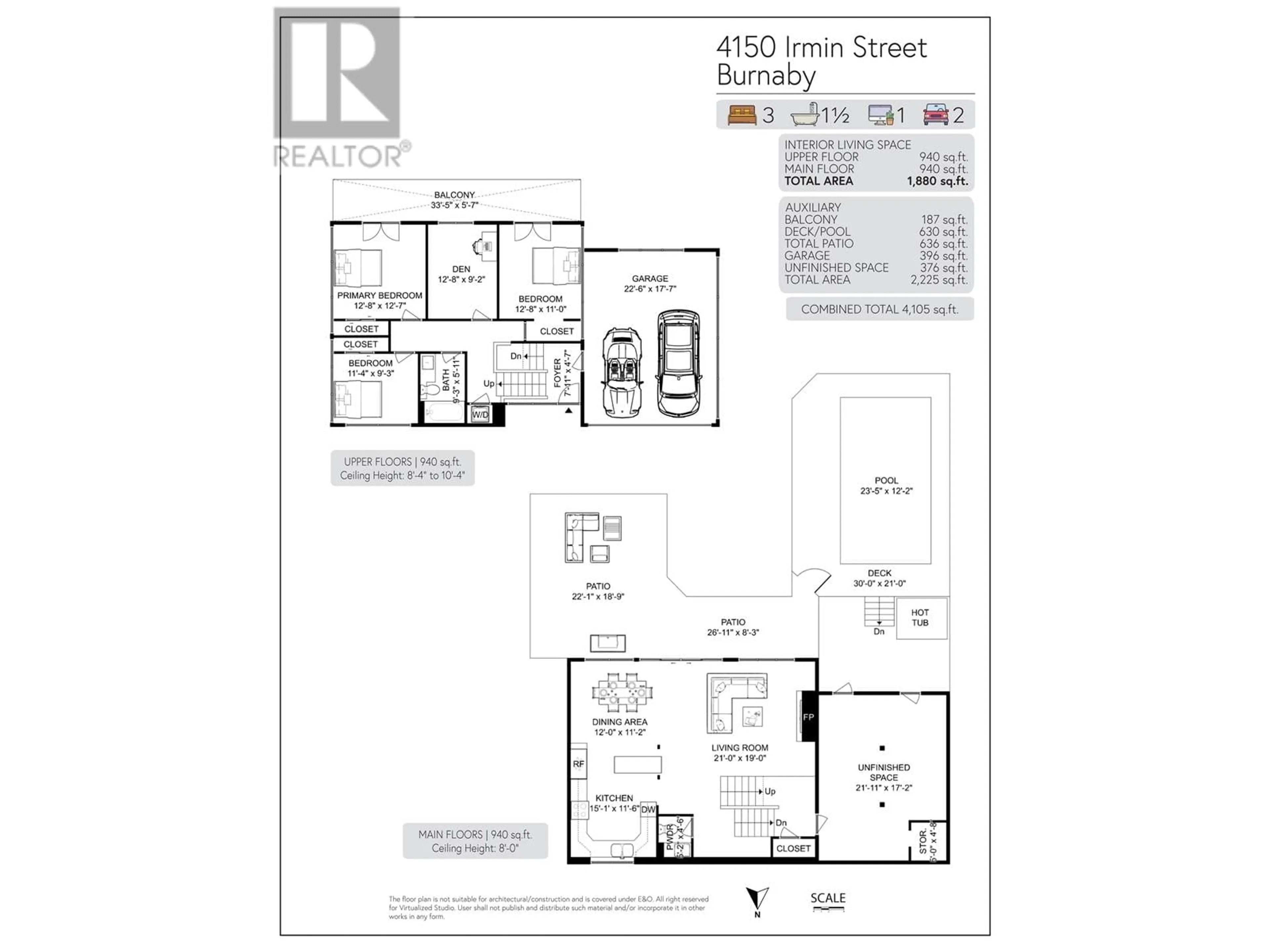 Floor plan for 4150 IRMIN STREET, Burnaby British Columbia V5J1X5