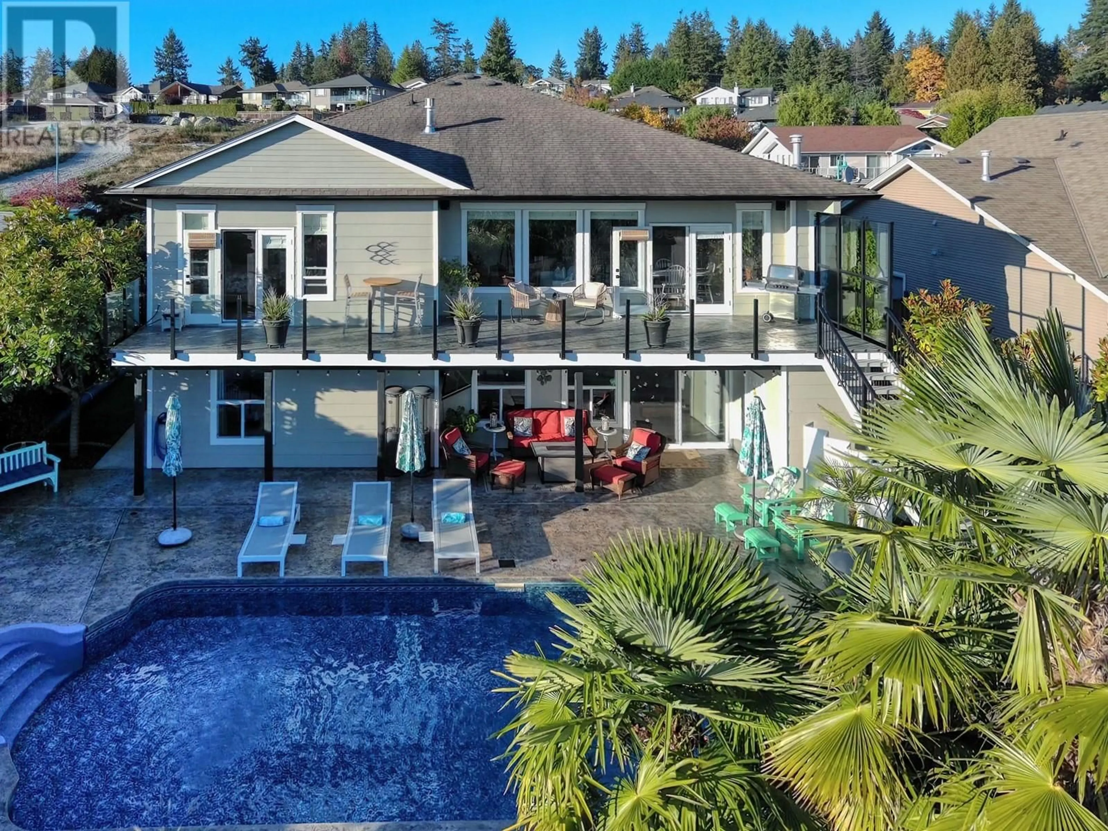 Frontside or backside of a home, the fenced backyard for 6369 JASPER ROAD, Sechelt British Columbia V7Z0R7