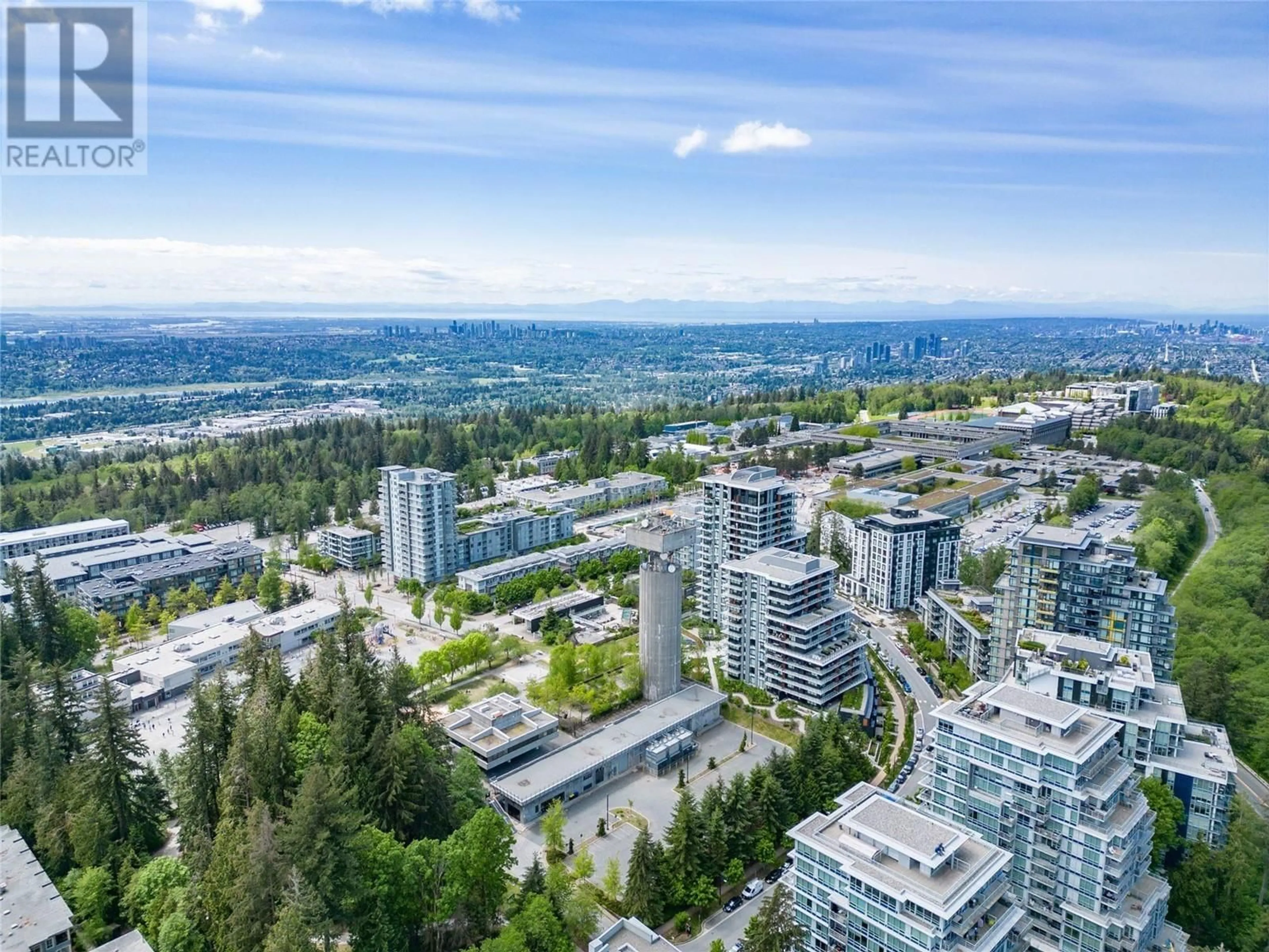 A pic from exterior of the house or condo, the view of city buildings for PH5 9222 UNIVERSITY CRESCENT, Burnaby British Columbia V5A0A6