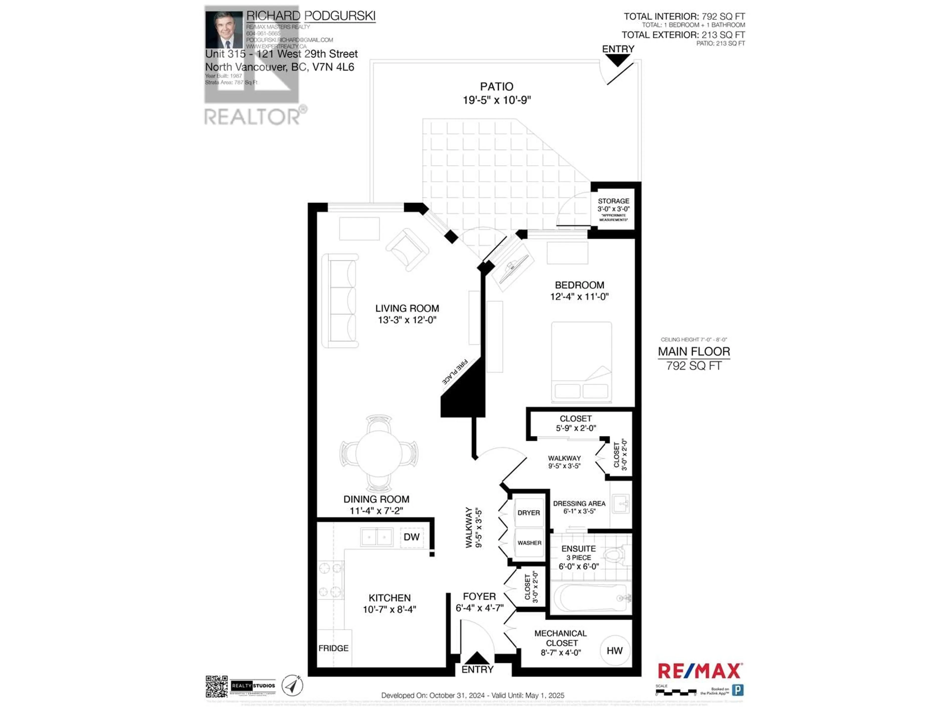 Floor plan for 315 121 W 29TH STREET, North Vancouver British Columbia V7N4L6