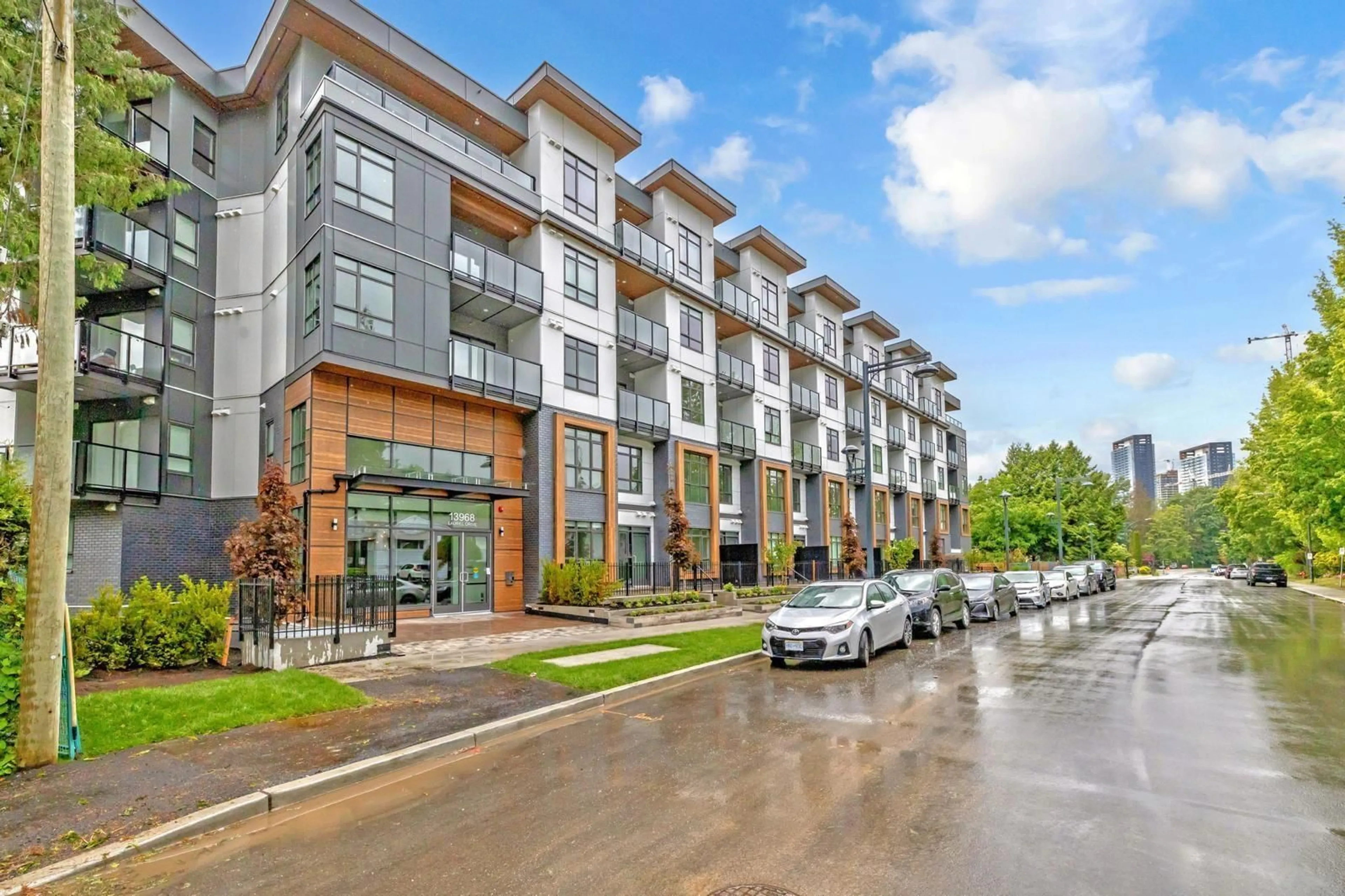 A pic from exterior of the house or condo, the front or back of building for 228 13968 LAUREL DRIVE, Surrey British Columbia V3T1A8