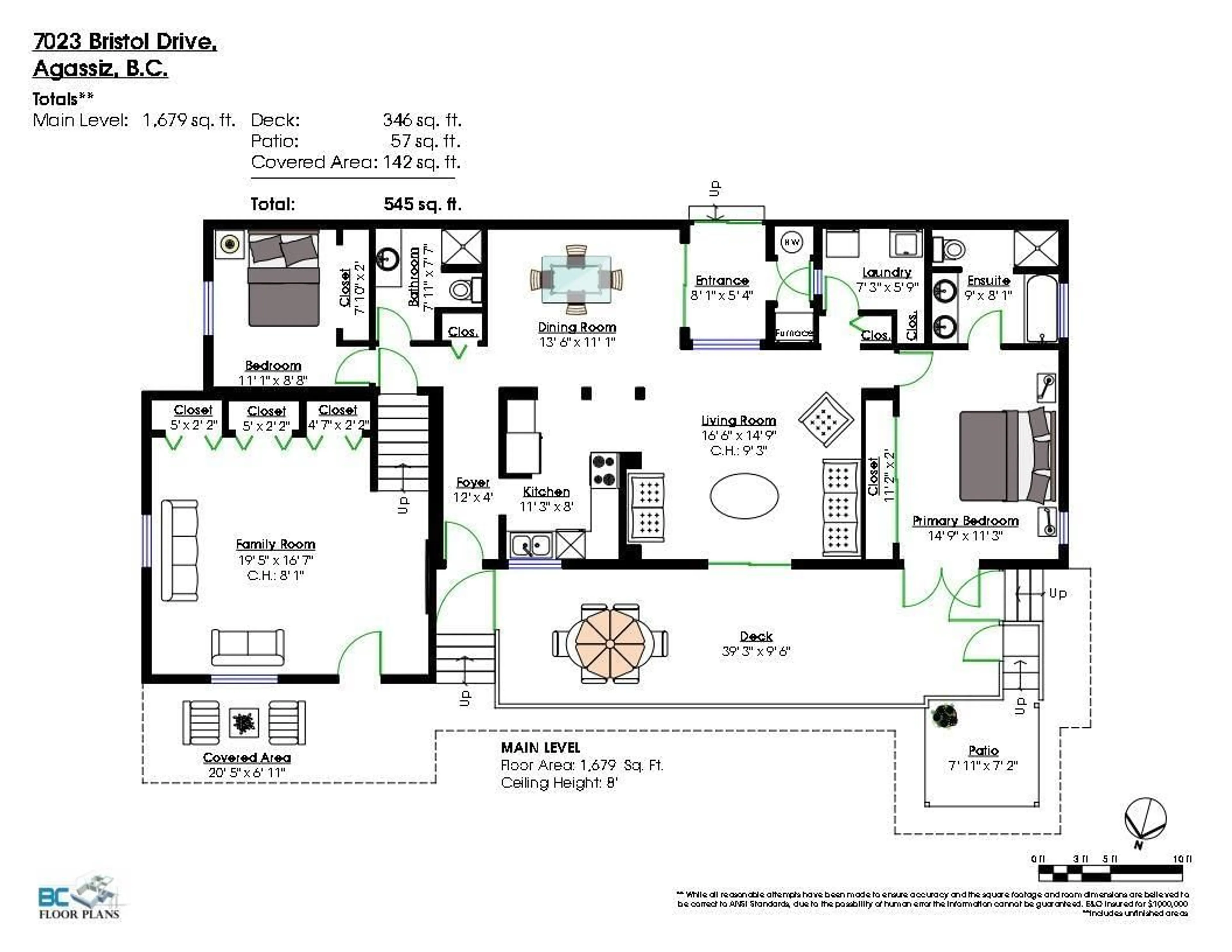 Floor plan for 7023 BRISTOL DRIVE, Agassiz British Columbia V0M1A3