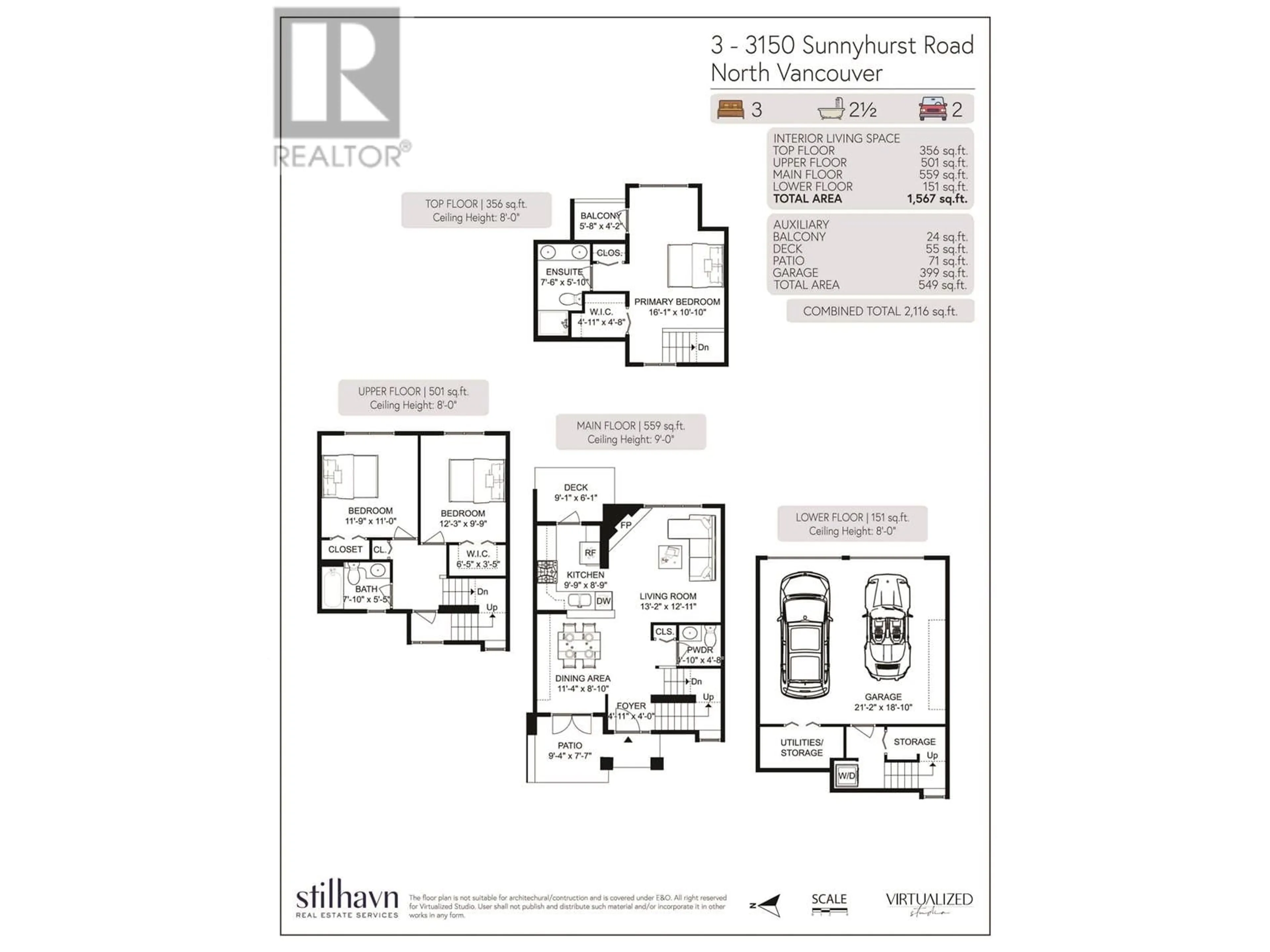 Floor plan for 3 3150 SUNNYHURST ROAD, North Vancouver British Columbia V7K2G3