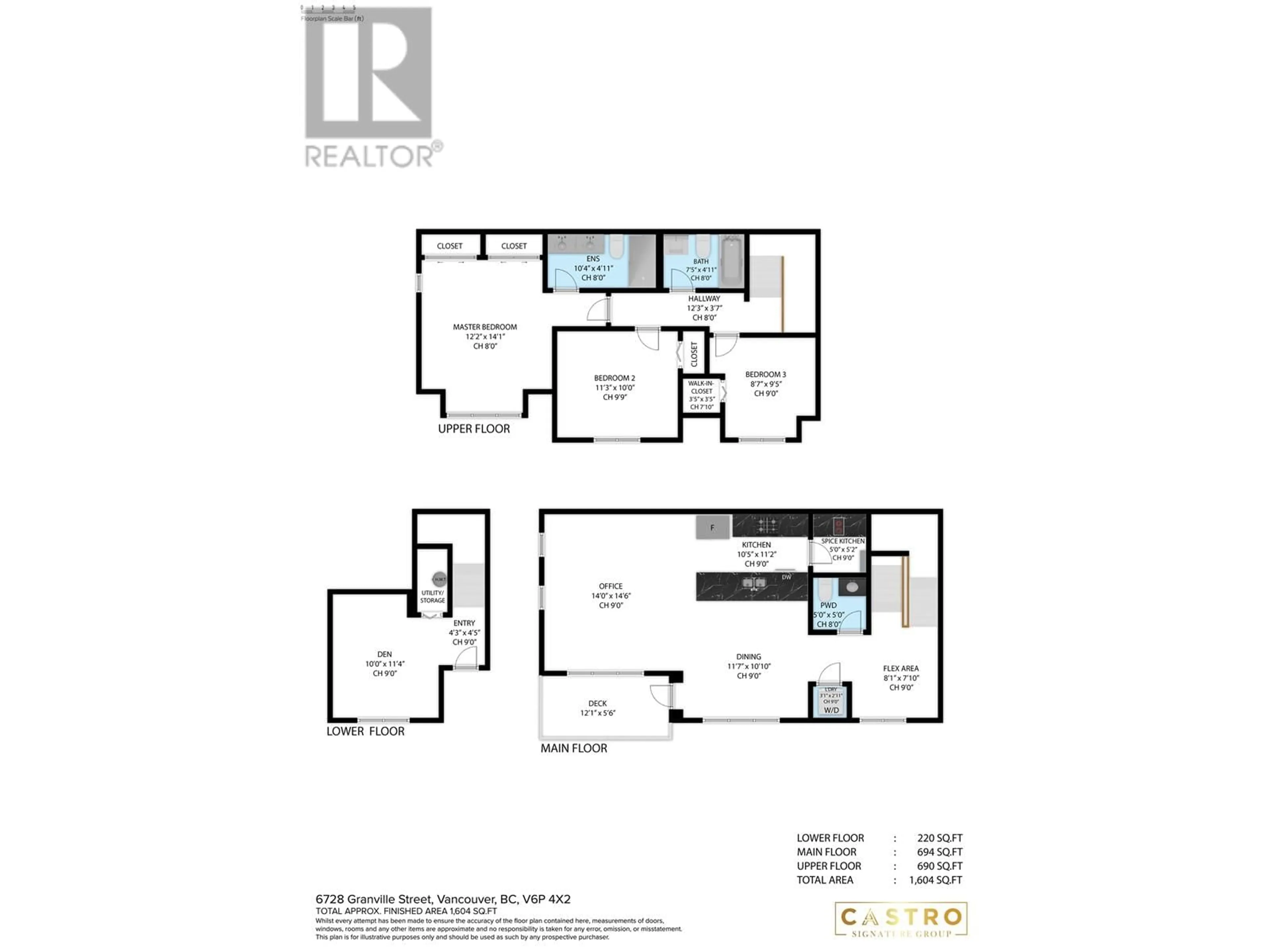 Floor plan for 6728 GRANVILLE STREET, Vancouver British Columbia V6P4X2