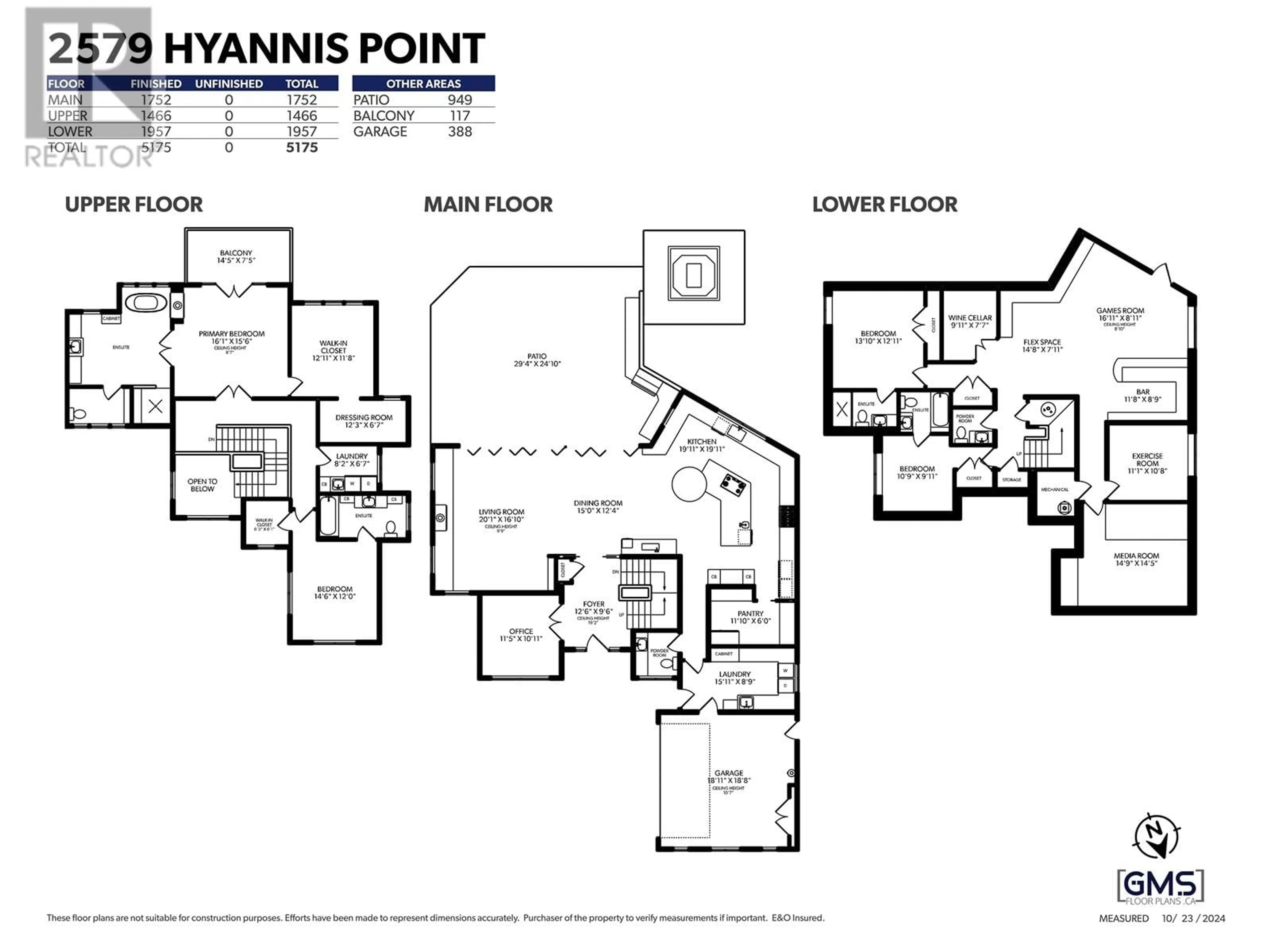 Floor plan for 2579 HYANNIS POINT, North Vancouver British Columbia V7H1R9