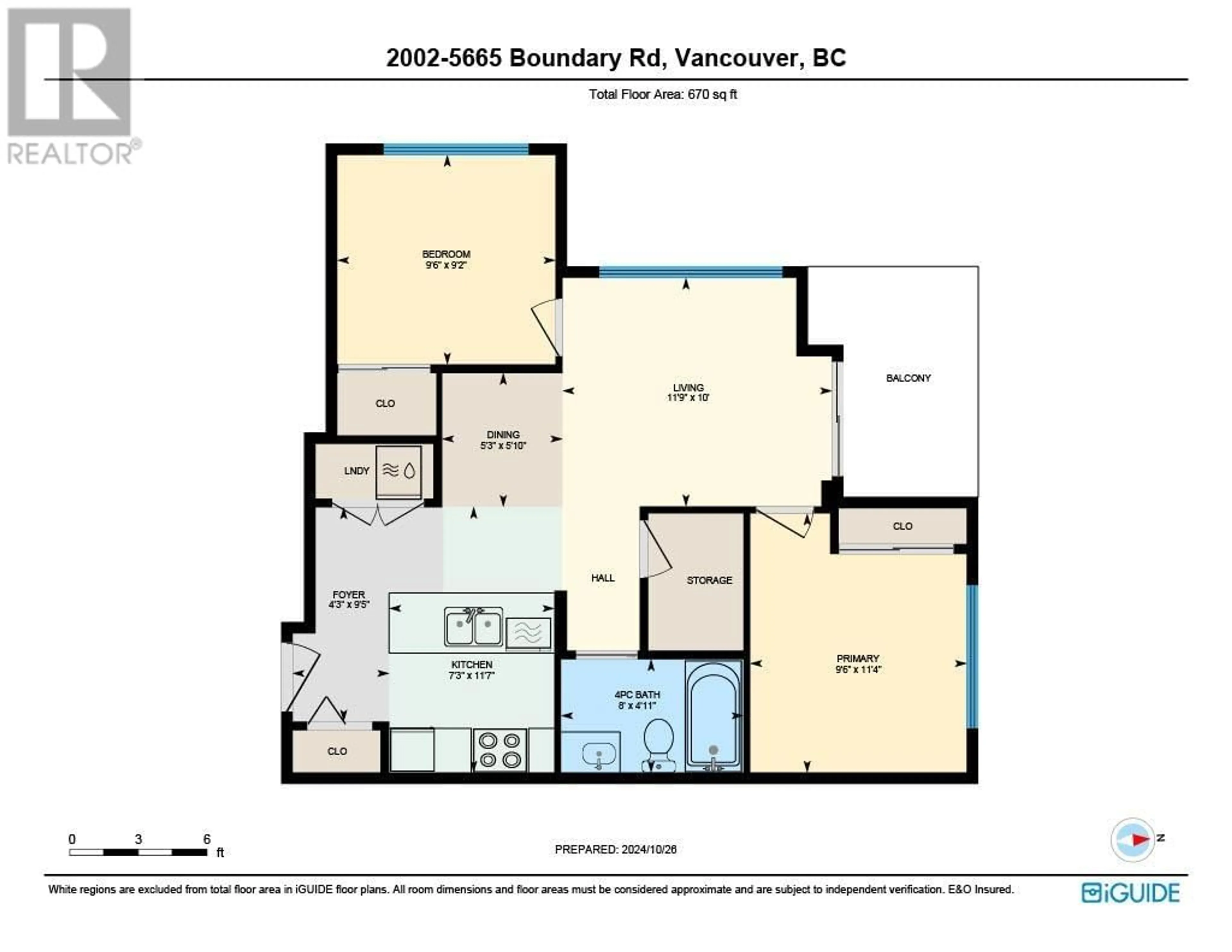 Floor plan for 2002 5665 BOUNDARY ROAD, Vancouver British Columbia V5R0E4