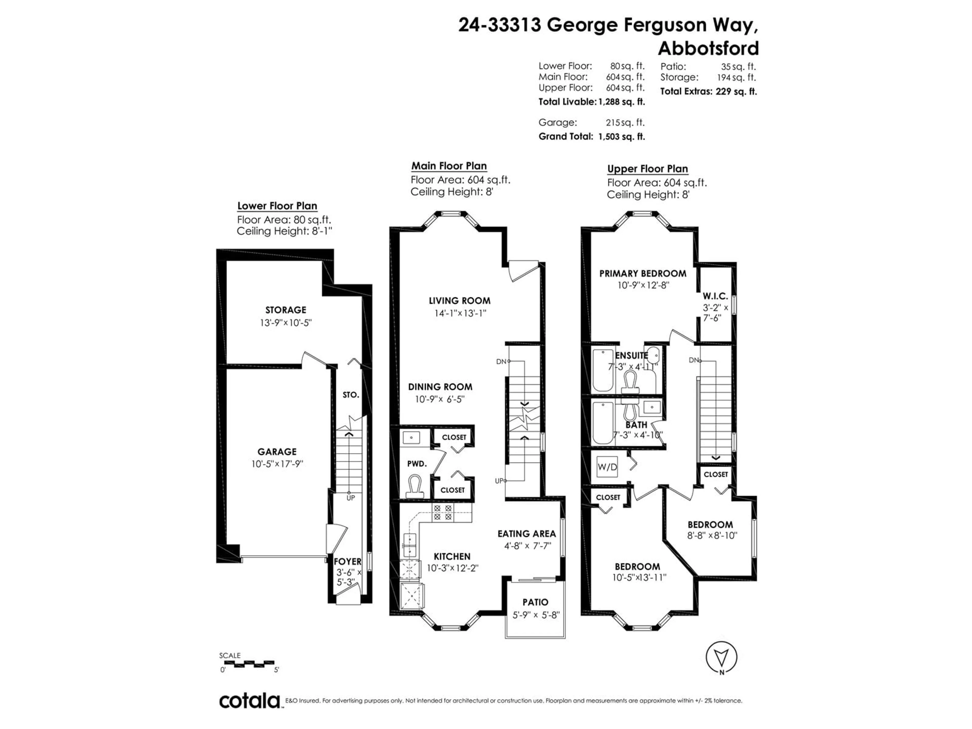 Floor plan for 24 33313 GEORGE FERGUSON WAY, Abbotsford British Columbia V2S2L6