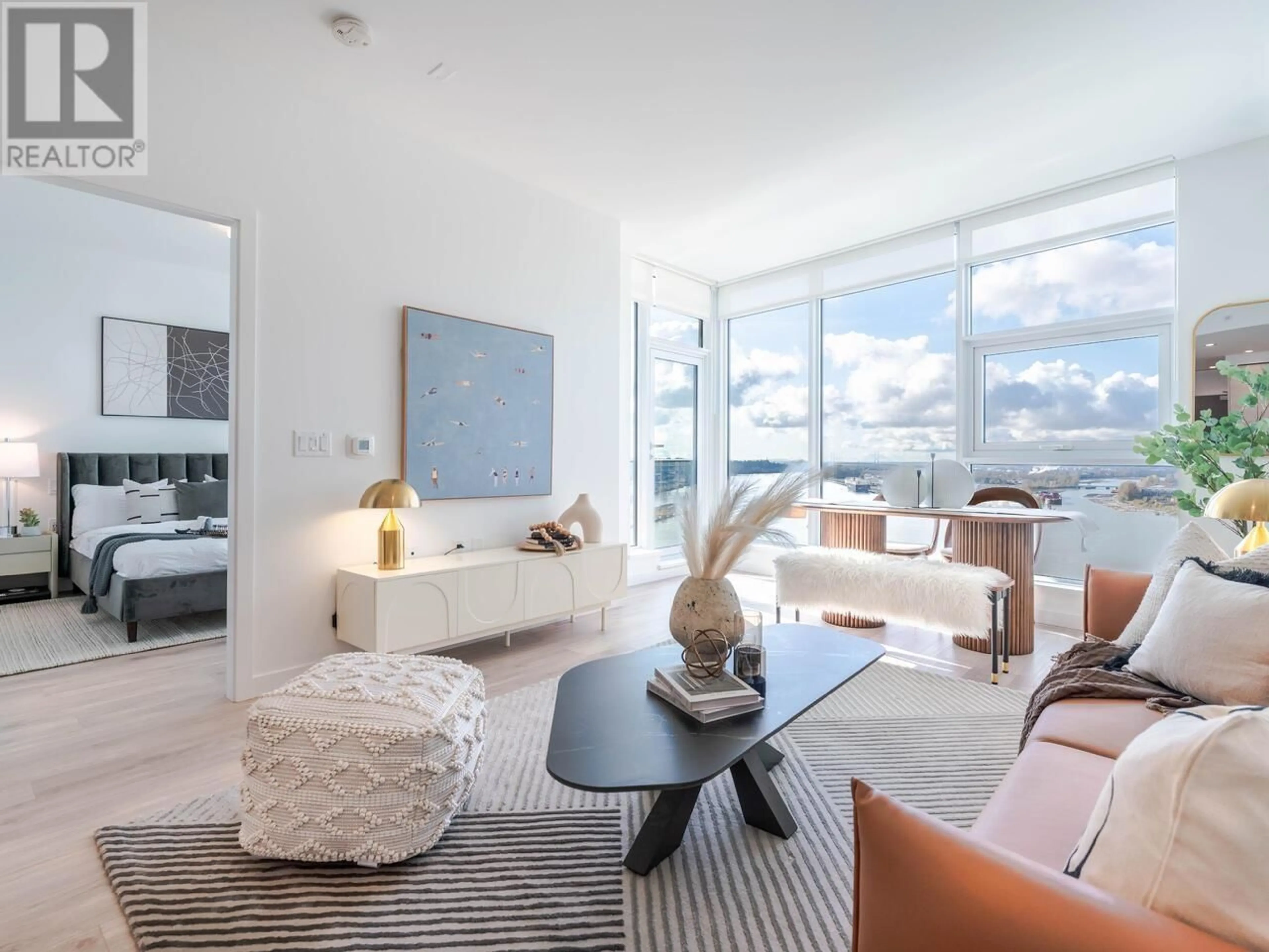 Living room, wood floors for 2302 680 QUAYSIDE DRIVE, New Westminster British Columbia V3M0P2