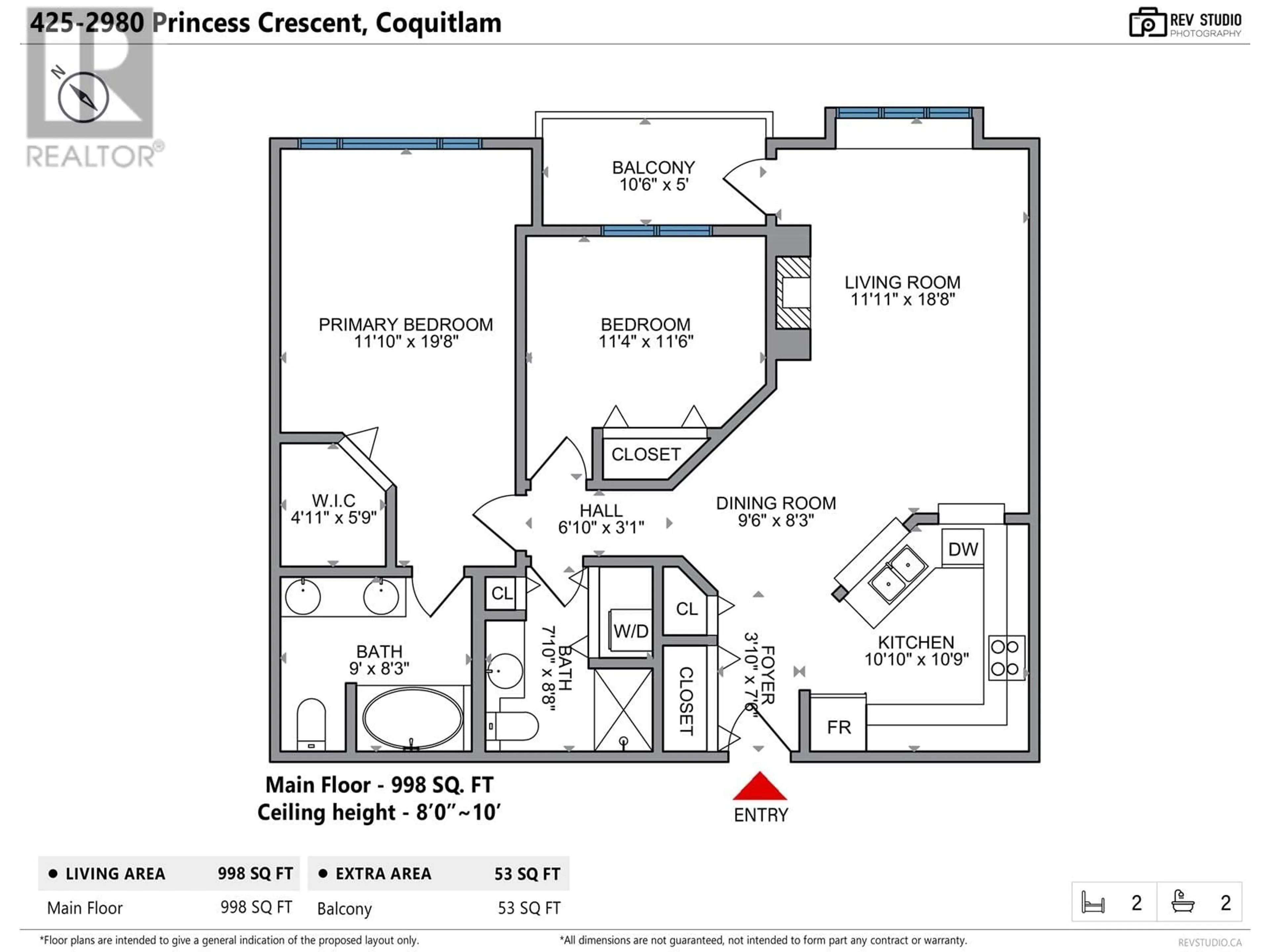 Floor plan for 425 2980 PRINCESS CRESCENT, Coquitlam British Columbia V3B7R4