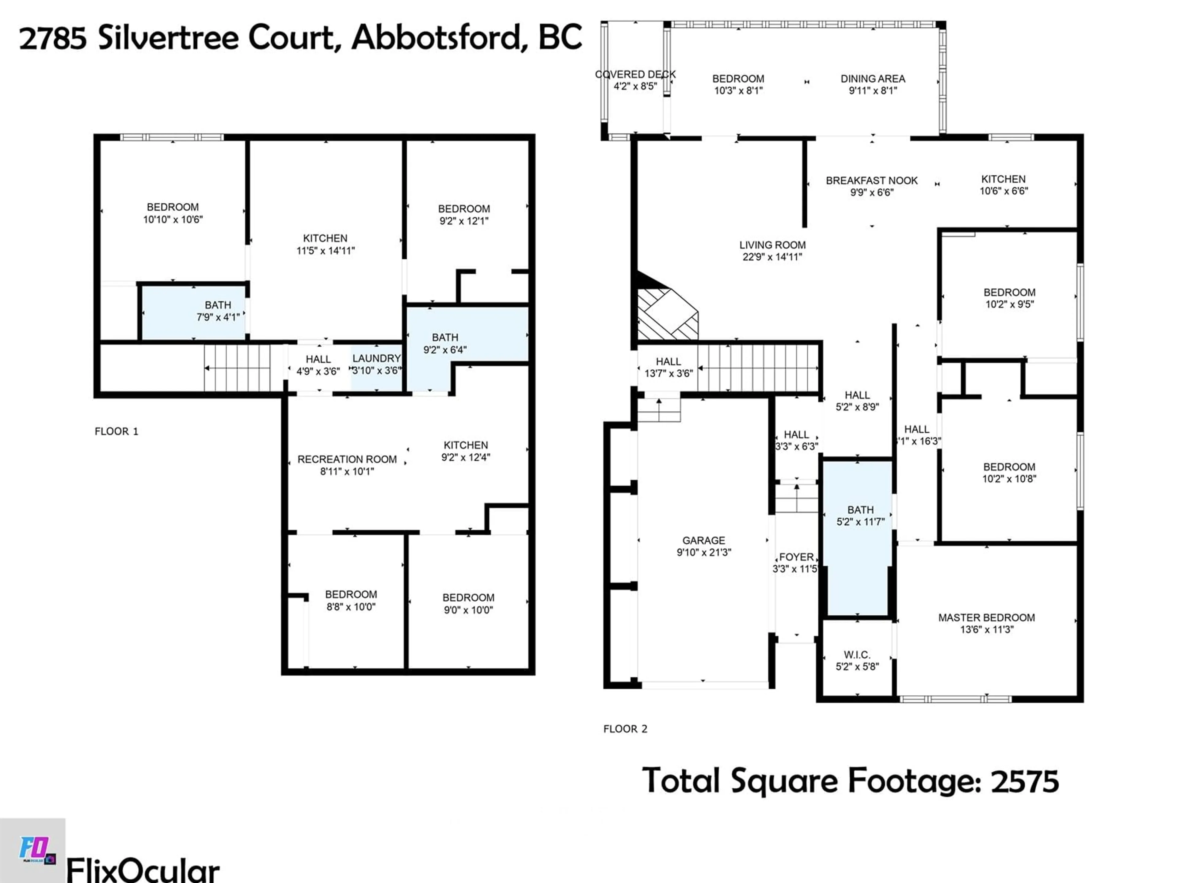 Floor plan for 2785 SILVERTREE COURT, Abbotsford British Columbia V2S5N6